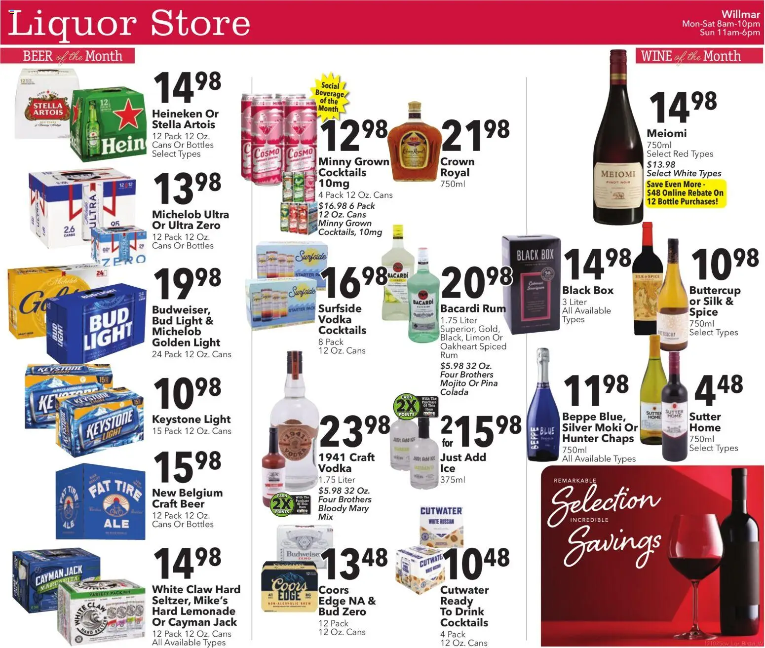 Ad Preview of Cash Wise Liquor Store from 12/10/2025