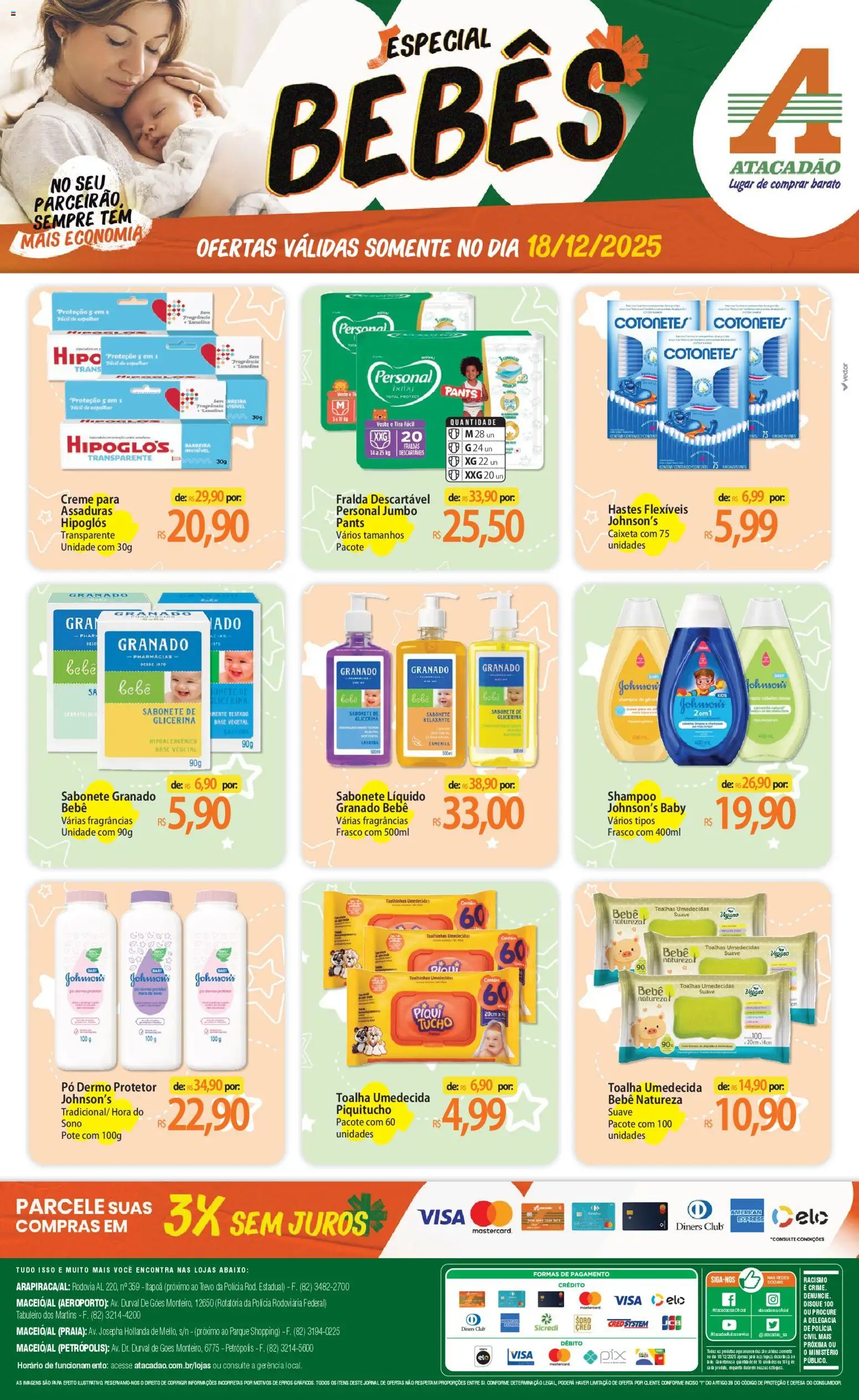 Pré-Visualização do folheto "Ofertas - AL" da loja Atacadão válido a partir de 18/12/2025