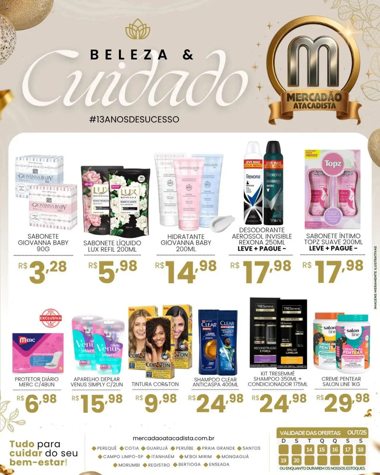 Mercadão Atacadista folheto "Ofertas Beleza & Cuidado" válido a partir de 14/10/2025 - número de página 1