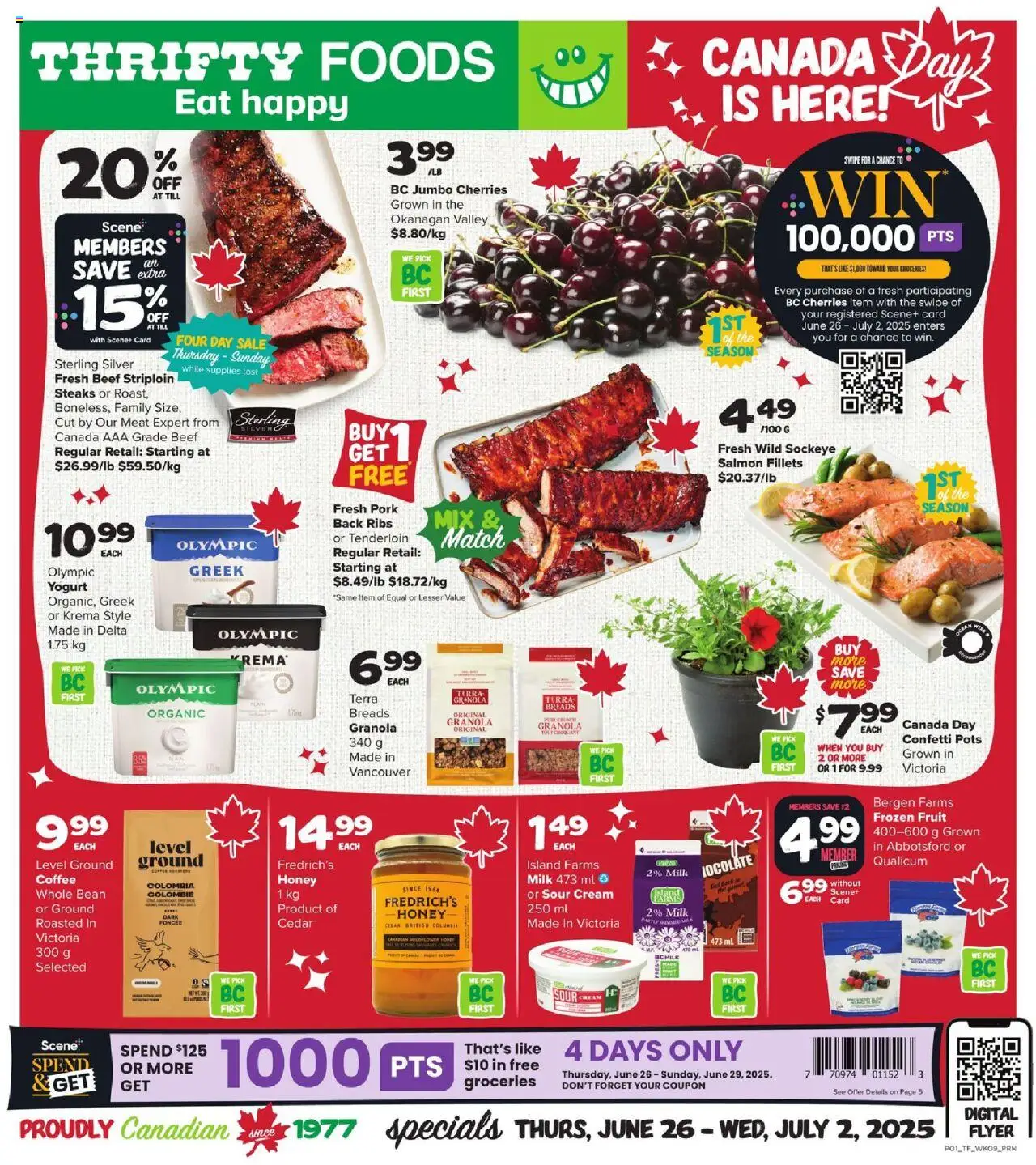 Thrifty Foods flyer valid from Jun 26, 2025 - page number 1