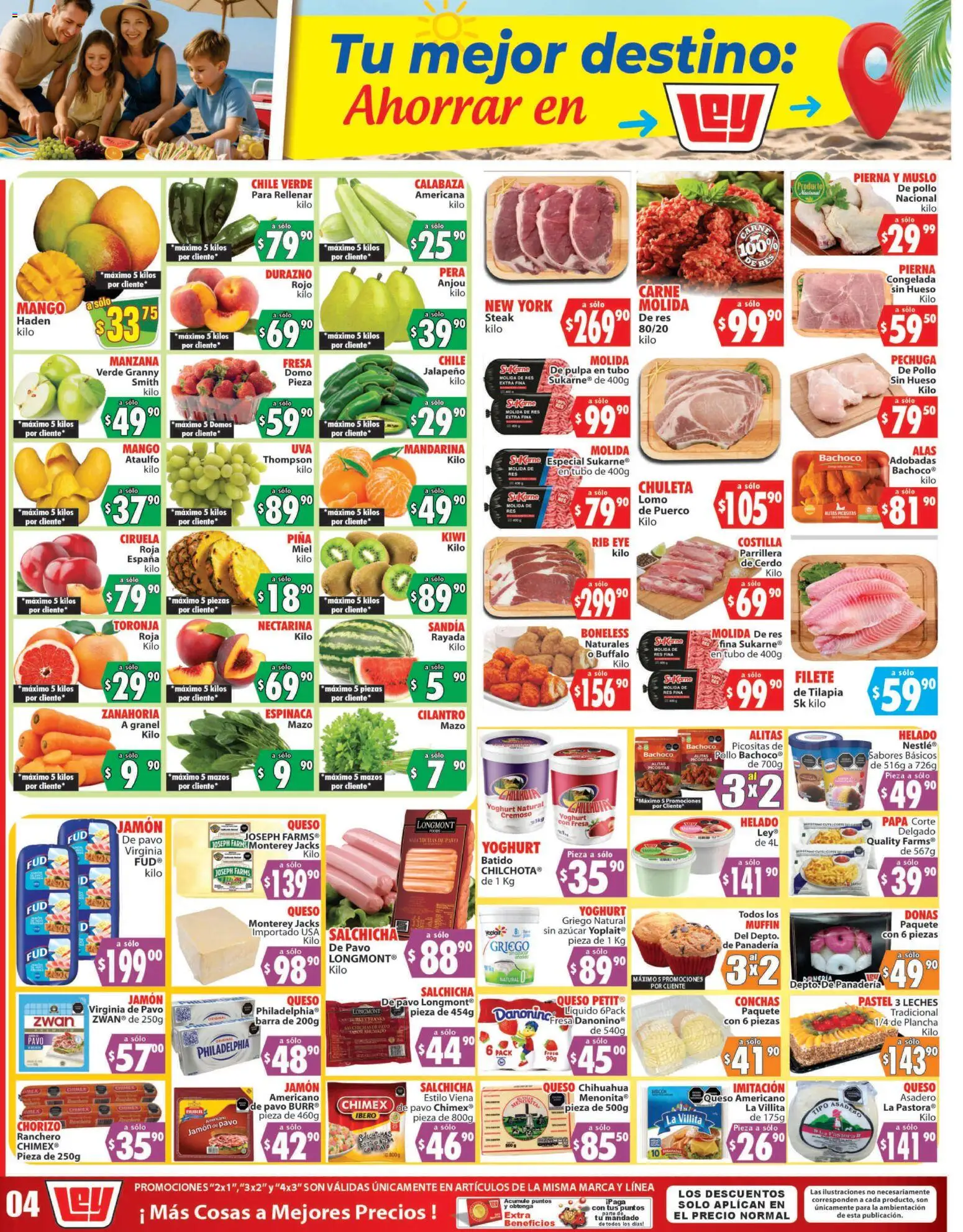 Vista previa las ofertas de la tienda Casa Ley - Casa Ley folleto Autoservicio La Paz, BCS desde el 07/04/2026 - Panadería, Mango, Pastel, Fresa, Calabaza, Piña, Miel, Salchicha