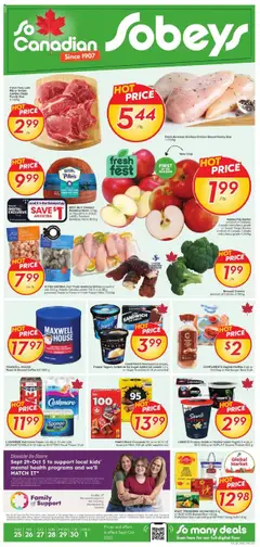 Un aperçu du dépliant Weekly flyer / circulaire du magasin Sobeys est valide à partir 25 sept. 2025