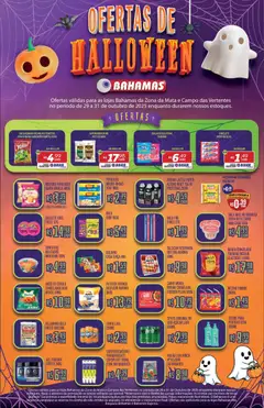 Pré-Visualização do folheto "Ofertas de Halloween" da loja Bahamas Supermercados válido a partir de 29/10/2025