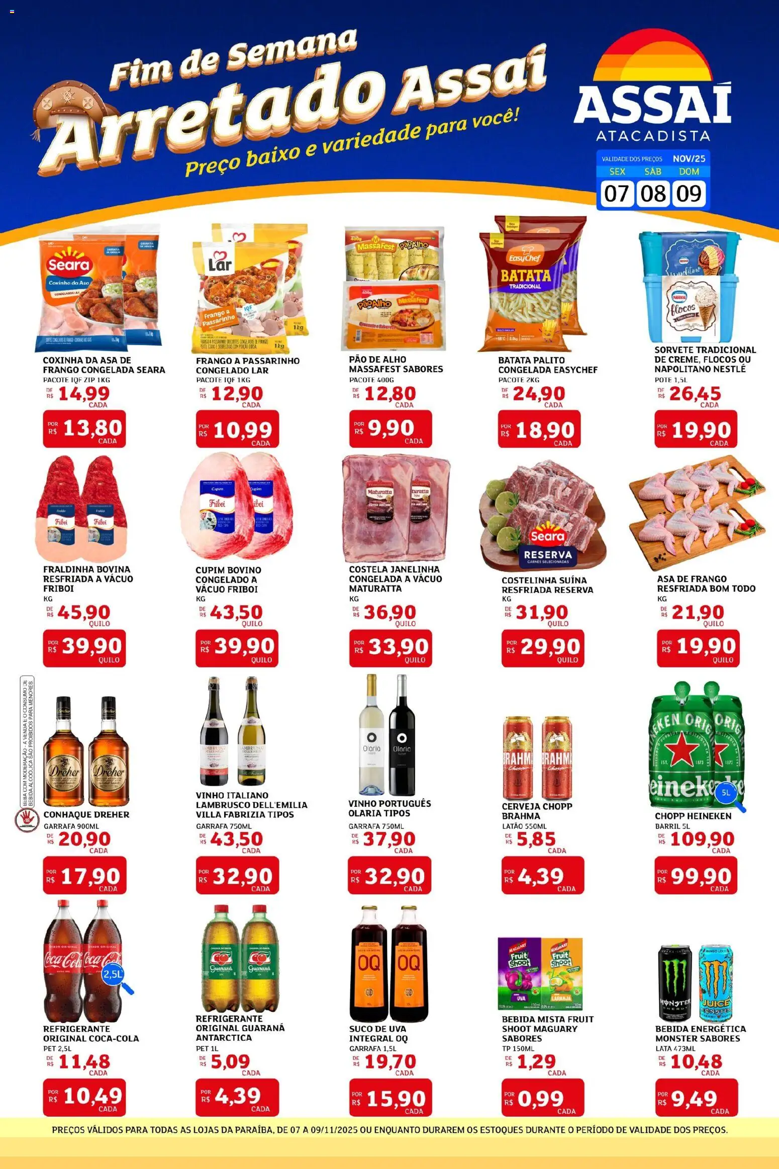 Pré-Visualização do folheto "Encarte - PB" da loja Assaí Atacadista válido a partir de 07/11/2025
