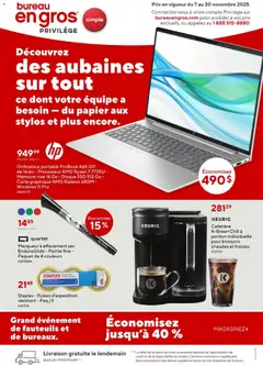 Un aperçu du dépliant Entreprises du magasin Staples est valide à partir 7 nov. 2025