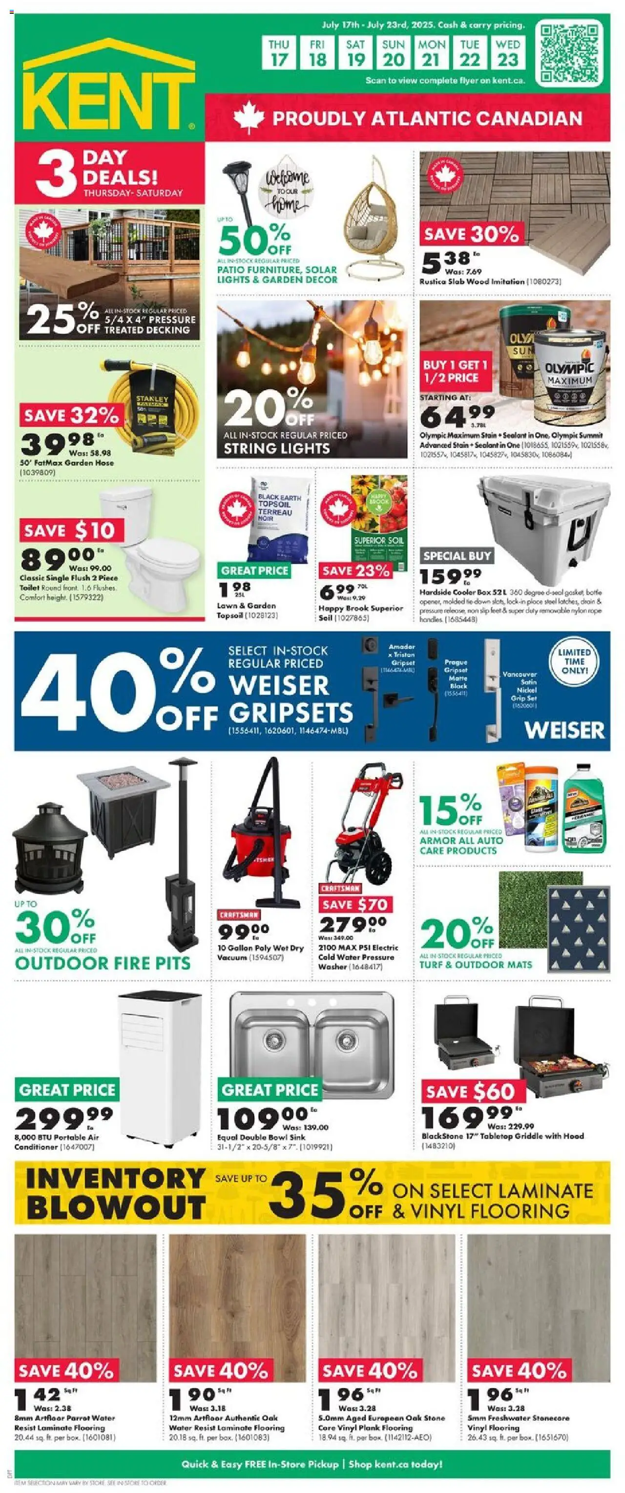 Kent flyer valid from Jul 17, 2025 - page number 1