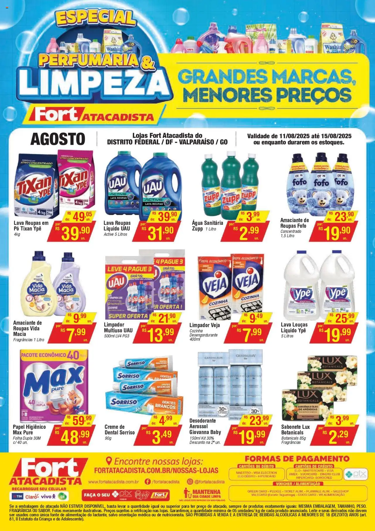 Fort Atacadista folheto "Ofertas Perfumaria e Limpeza" válido a partir de 11/08/2025 - número de página 1