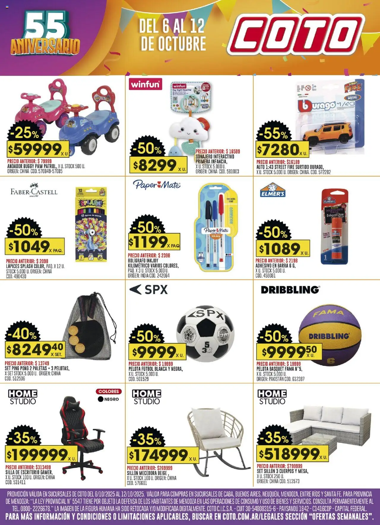 Vista previa del folleto de la tienda Coto válido desde el 06/10/2025 - Mate, Sillón, Pelota, Escritorio, Silla, Paletas, Andador