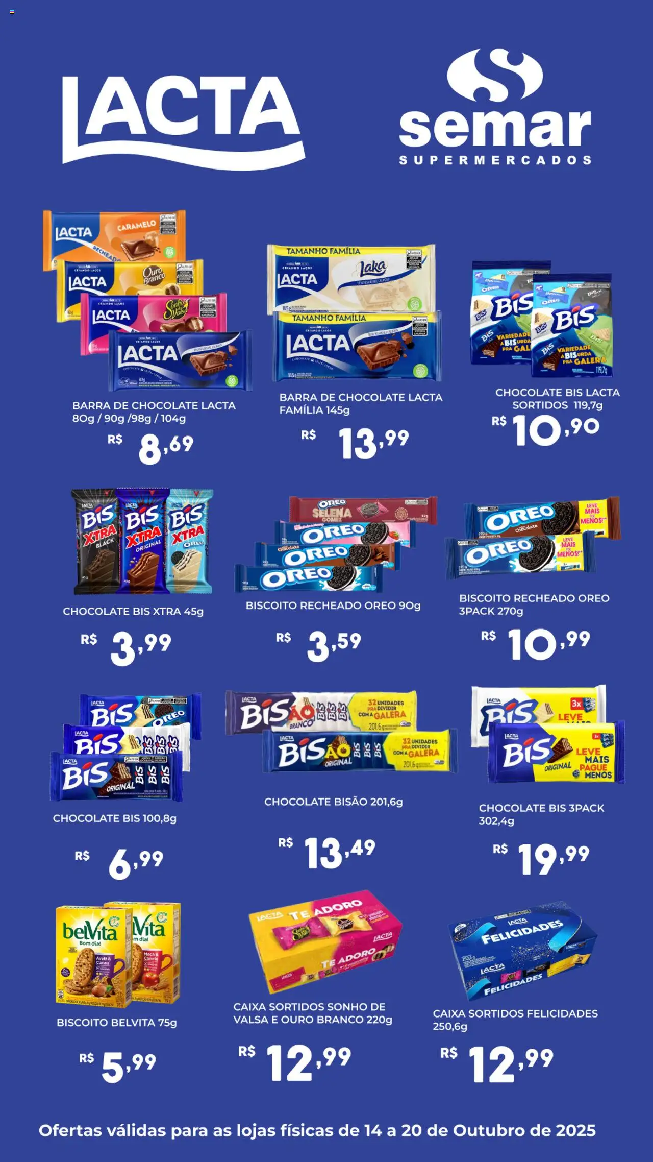 Semar Supermercado folheto "Ofertas Especial Lacta" válido a partir de 14/10/2025 - número de página 1
