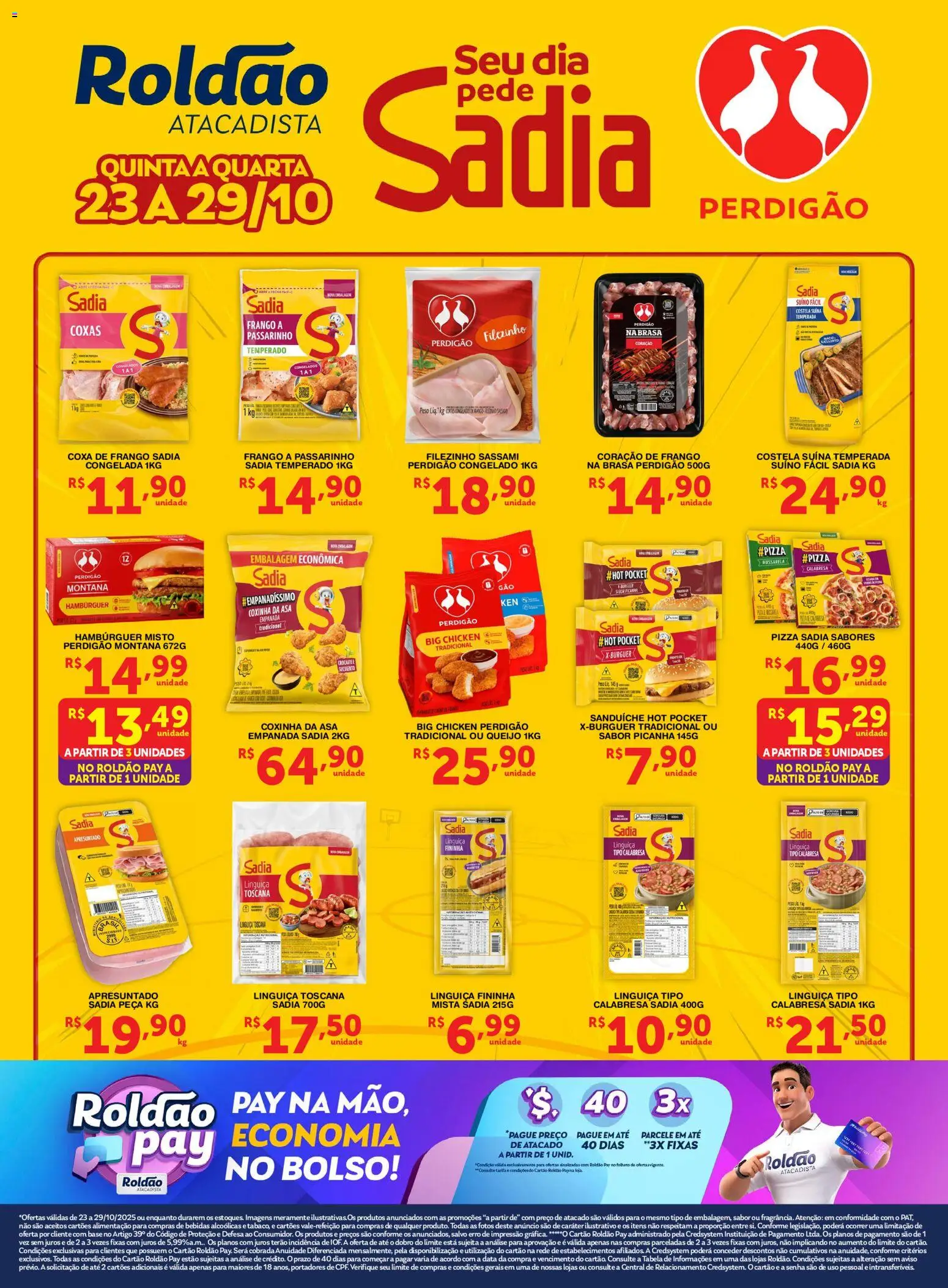 Roldão folheto "Ofertas Seu Dia Pede Sadia" válido a partir de 23/10/2025 - número de página 1