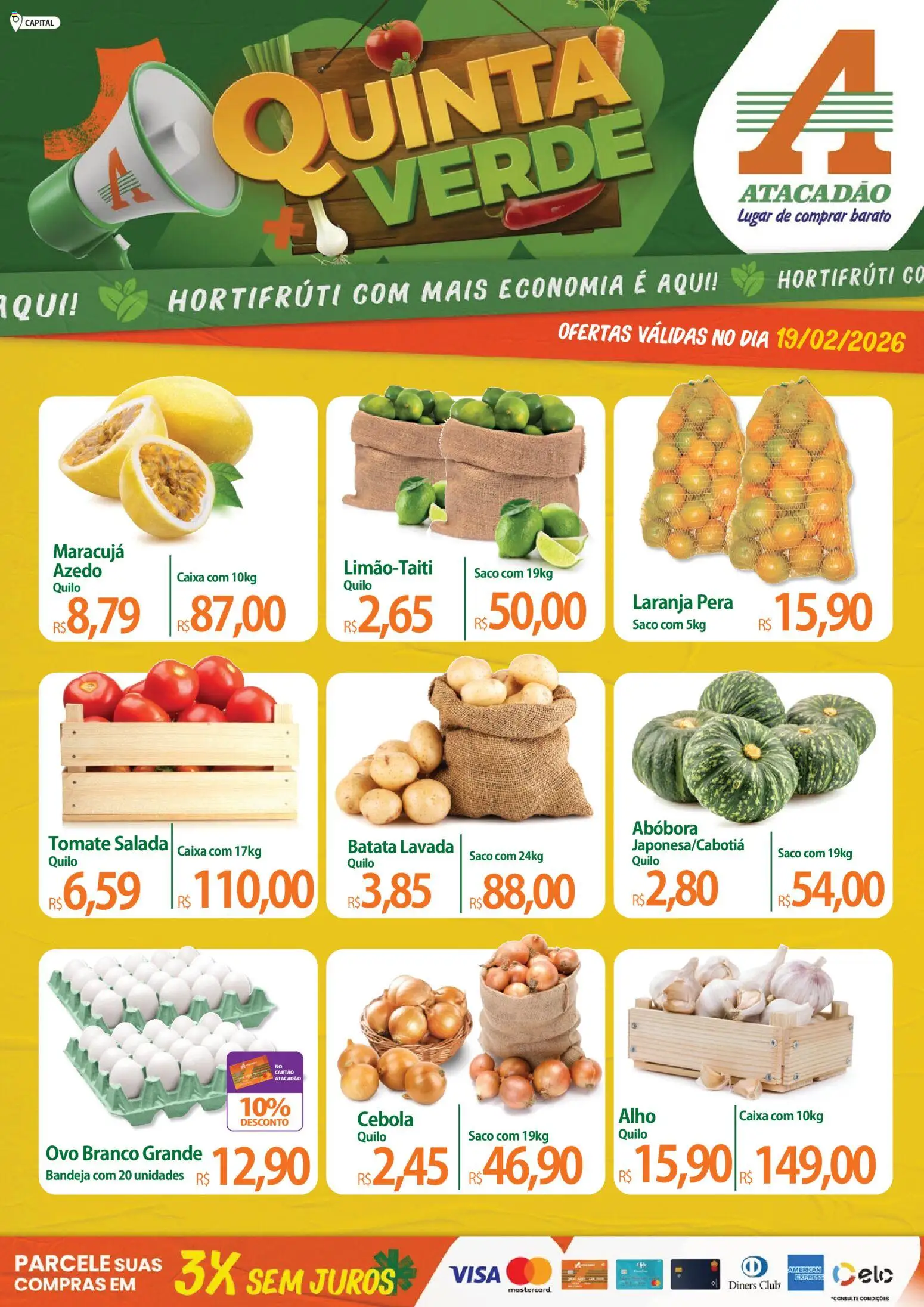 Pré-Visualização do folheto "Ofertas - SP" da loja Atacadão válido a partir de 19/02/2026