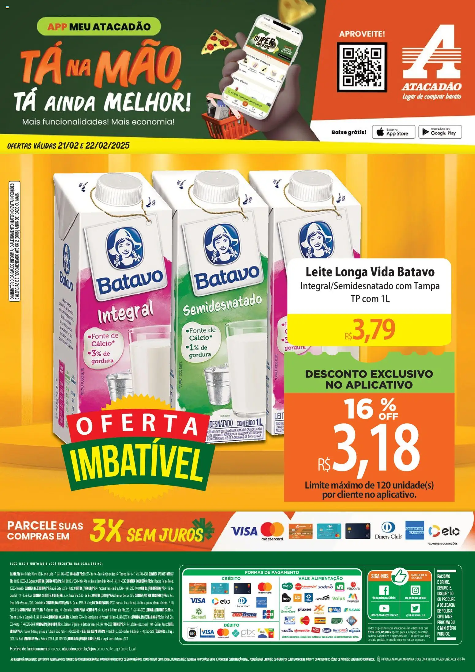 Pré-Visualização do folheto "Ofertas - PR" da loja Atacadão válido a partir de 21/02/2026