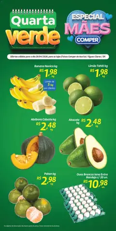 Pré-Visualização do folheto "Comper ofertas Quarta Verde" da loja Comper válido a partir de 29/04/2026