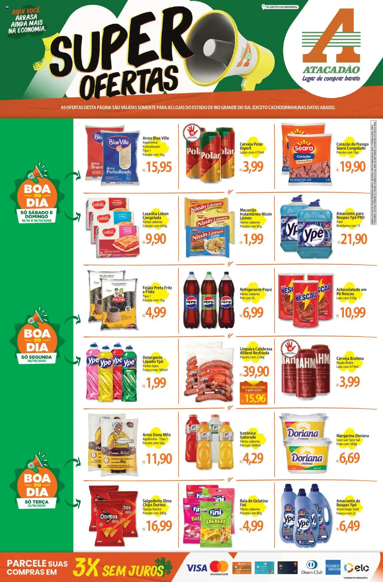 Atacadão folheto "Ofertas - RS" válido a partir de 18/10/2025 - número de página 1
