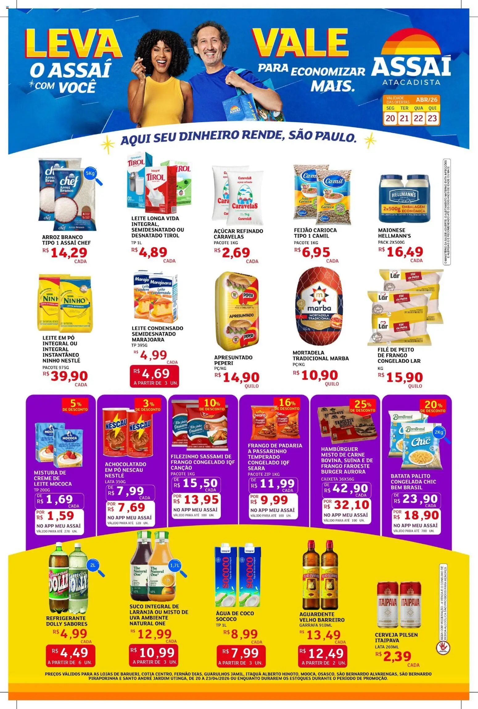 Pré-Visualização do folheto "Assaí Atacadista ofertas - SP" da loja Assaí Atacadista válido a partir de 20/04/2026