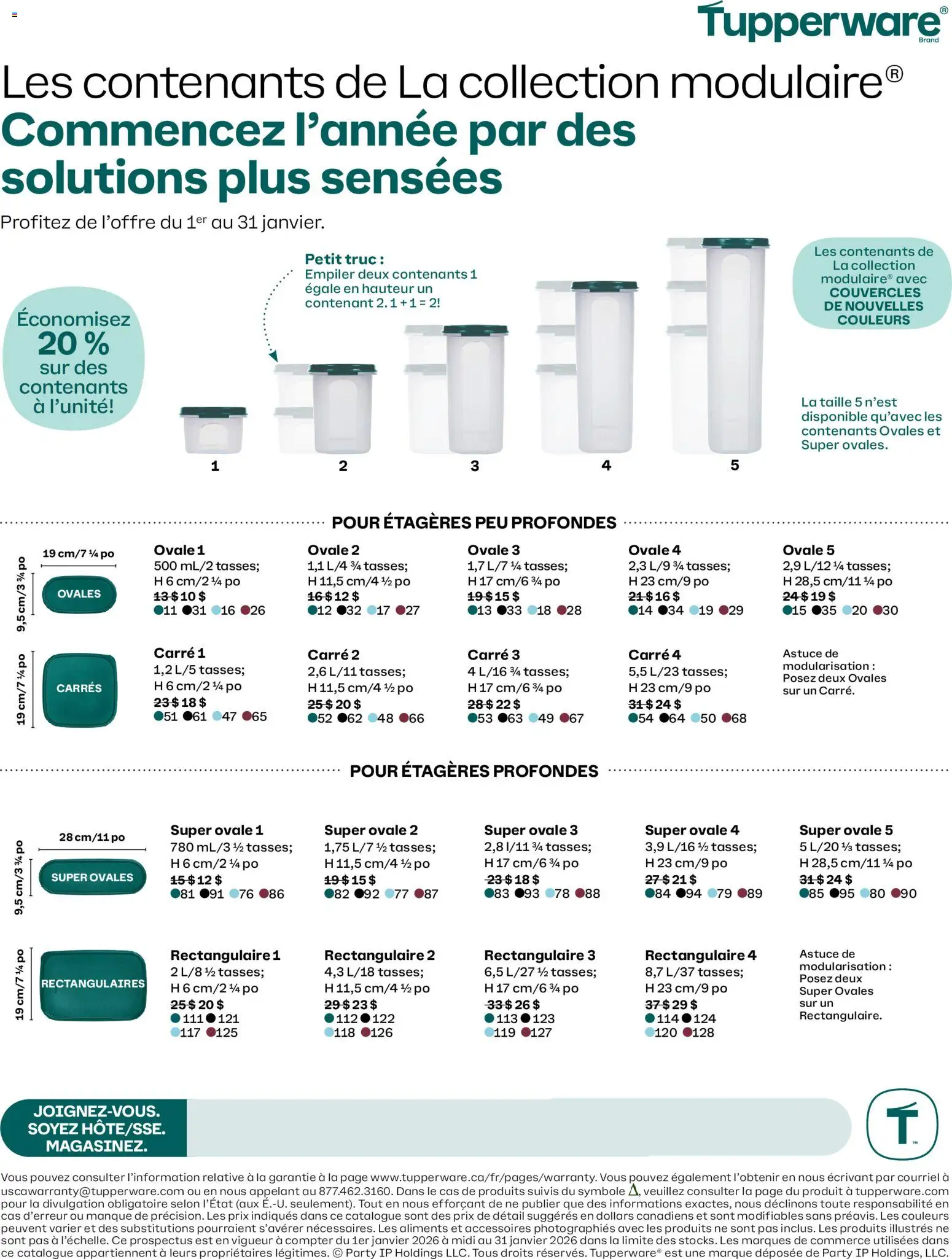 Preview of leaflet Dépliant du mois from shop Tupperware is valid from Jan 01, 2026
