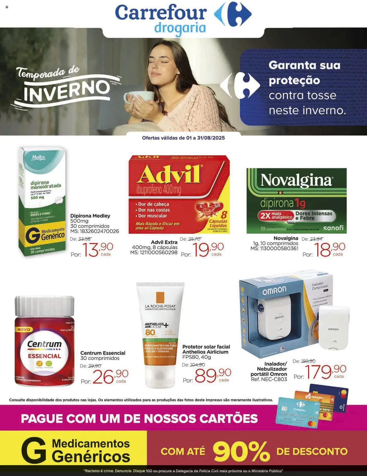 Carrefour folheto "Ofertas Drogaria" válido a partir de 01/08/2025 - número de página 1