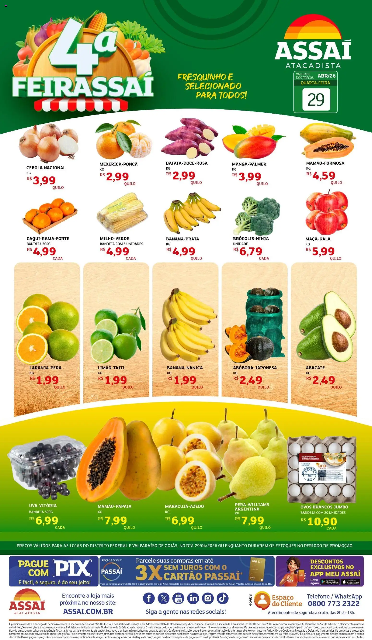 Pré-Visualização do folheto "Assaí Atacadista ofertas - DF" da loja Assaí Atacadista válido a partir de 29/04/2026