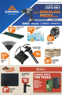 Un aperçu du dépliant Weekly Flyer du magasin Canac est valide à partir 25 sept. 2025