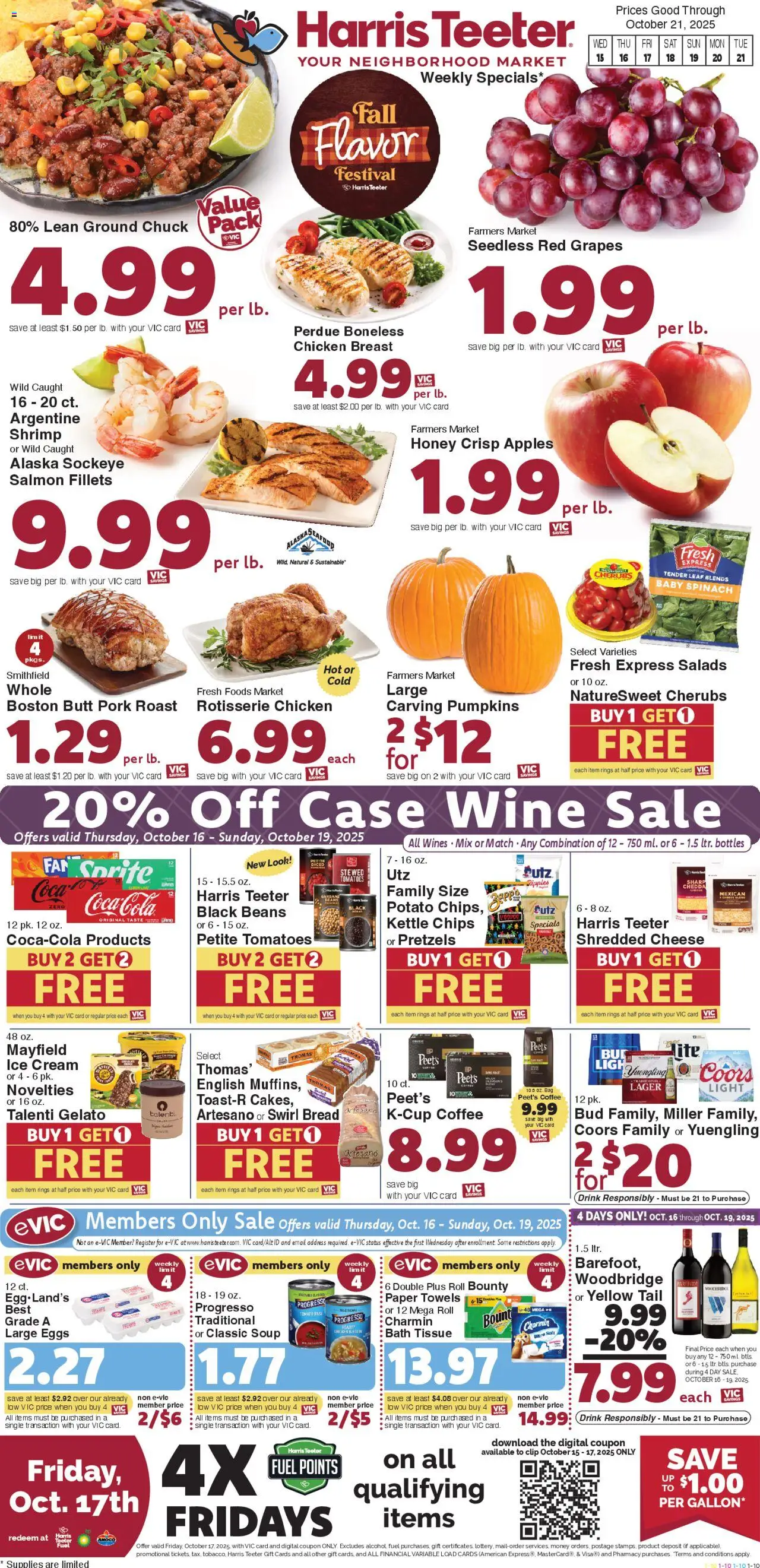 Harris Teeter Weekly Ad from 10/15/2025 - Flyer - Page number 1