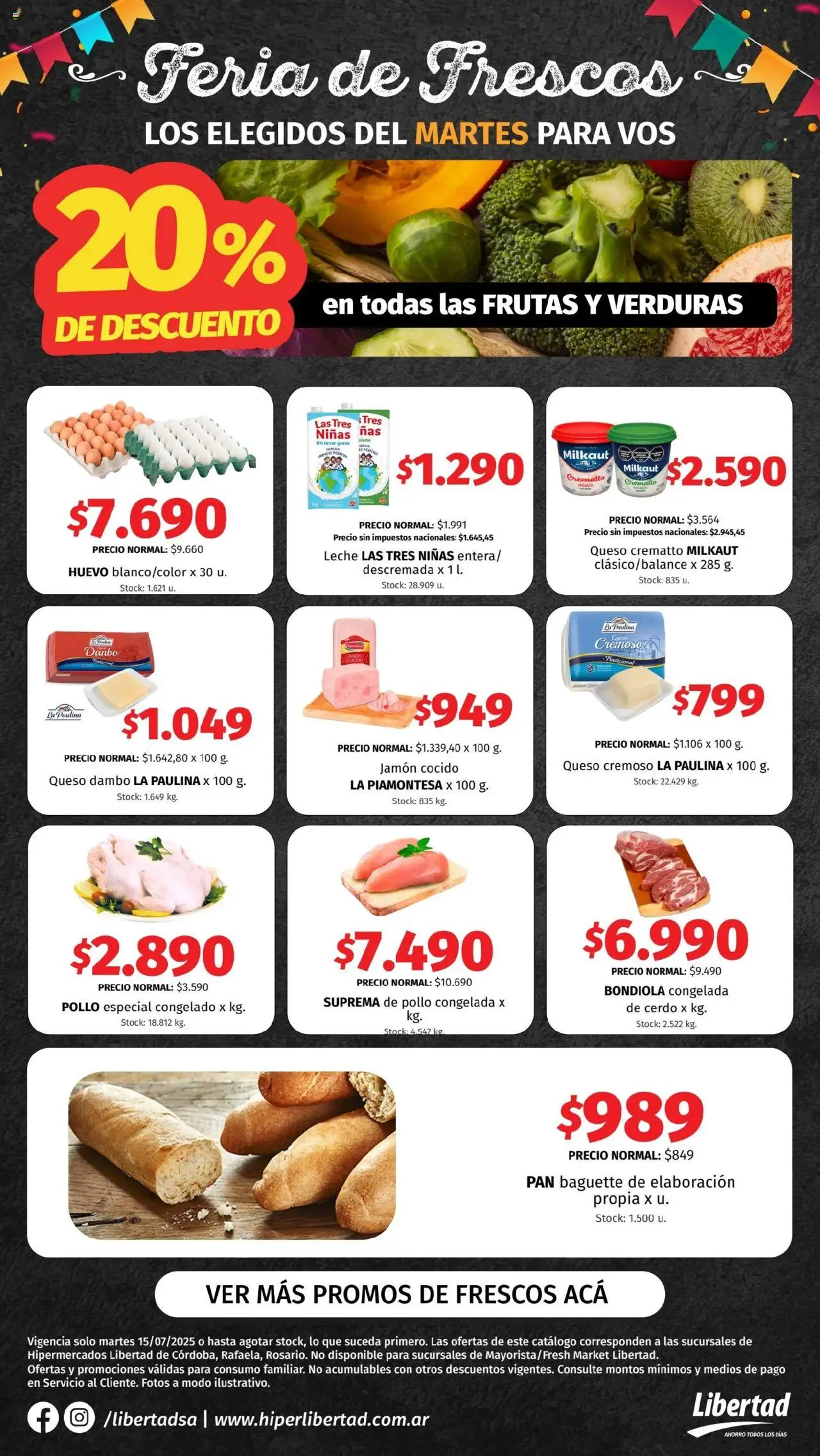 Hipermercado Libertad Feria de Frescos - CENTRO del 15/07/2025 Online