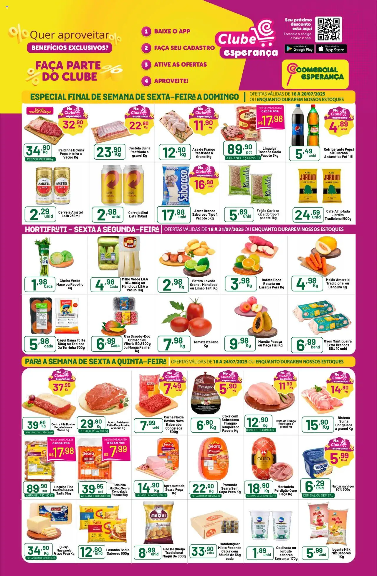 Comercial Esperança folheto "Ofertas da semana" válido a partir de 18/07/2025 - número de página 1