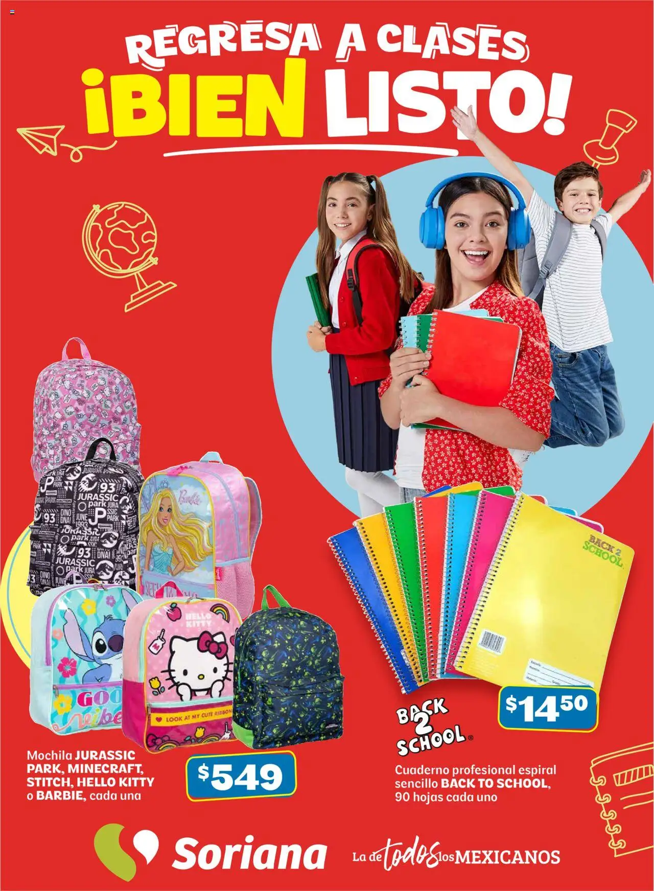 Regresa a clases bien listo Híper y Súper Nacional Soriana y sus promociones válidas desde el 18/07/2025 - Número de página 1