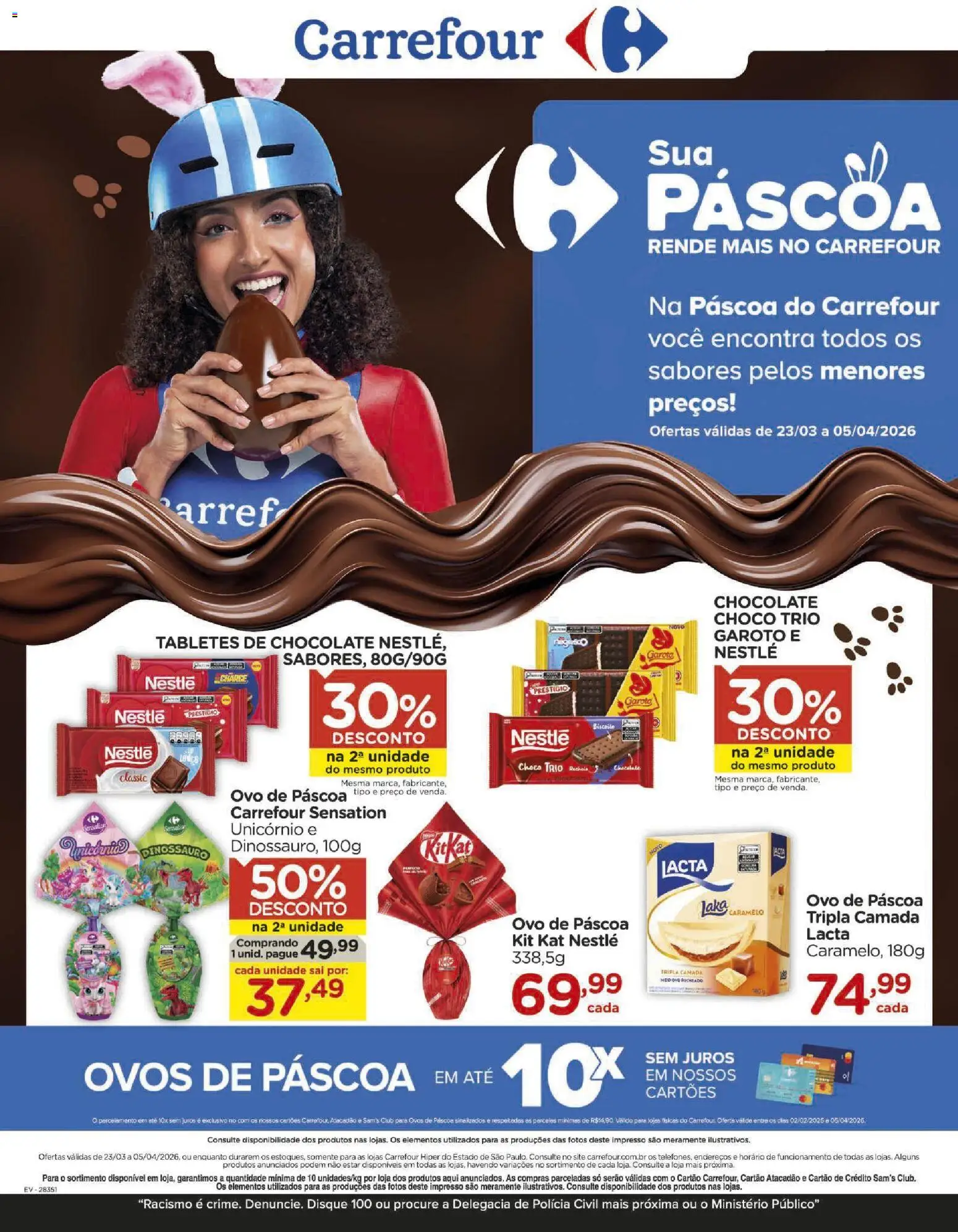 Pré-Visualização do folheto "Carrefour ofertas Páscoa" da loja Carrefour válido a partir de 23/03/2026