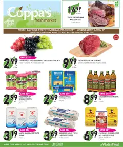 Un aperçu du dépliant Coppas Fresh Market weekly flyer / circulaire du magasin Coppas Fresh Market est valide à partir 26 mars 2026