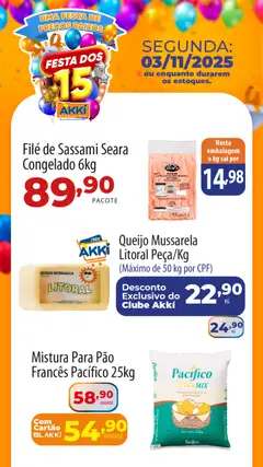Pré-Visualização do folheto "Ofertas do Dia" da loja Akki Atacadista válido a partir de 03/11/2025