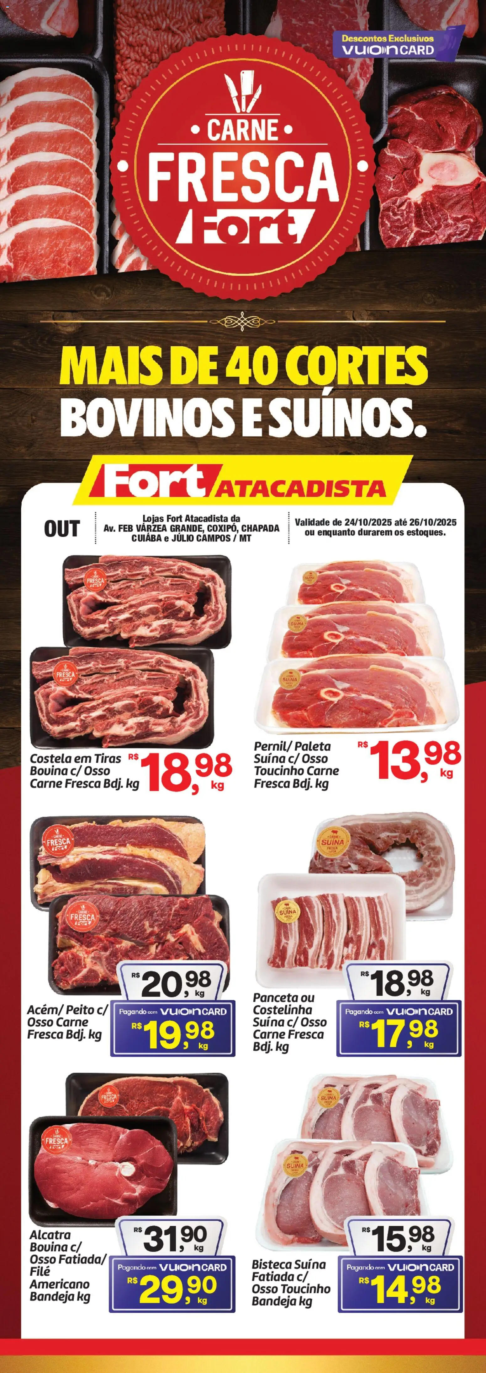 Fort Atacadista folheto "Ofertas Carne Fresca" válido a partir de 24/10/2025 - número de página 1
