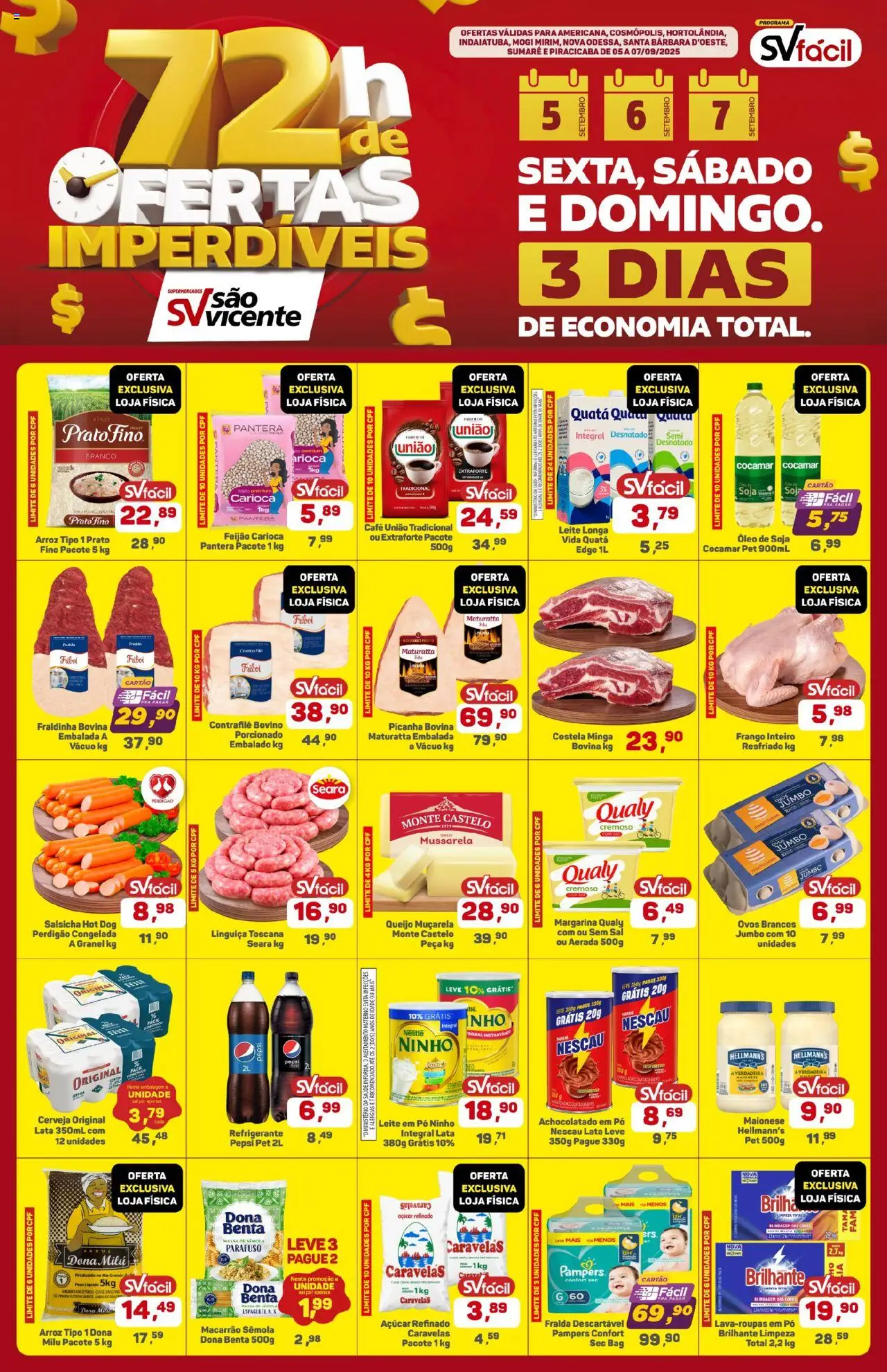 Supermercados São Vicente folheto "Ofertas da semana" válido a partir de 05/09/2025 - número de página 1