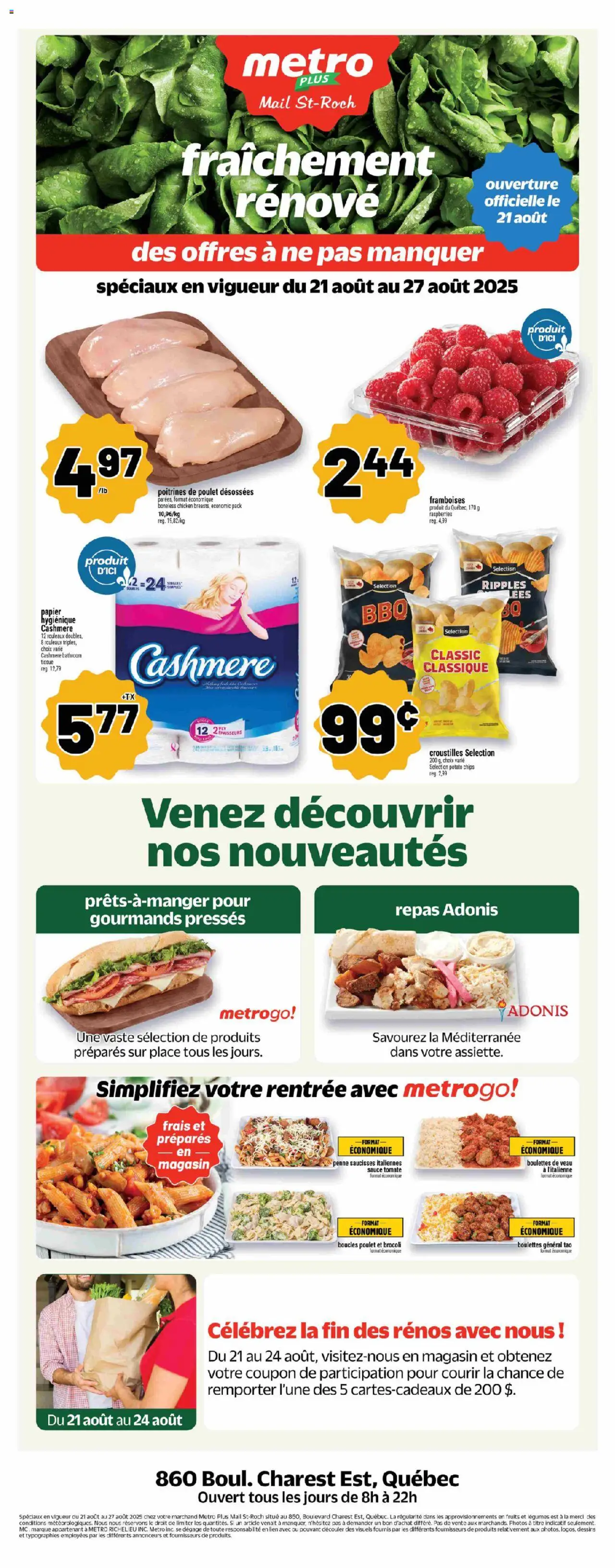 Metro flyer valid from Aug 21, 2025 - page number 1