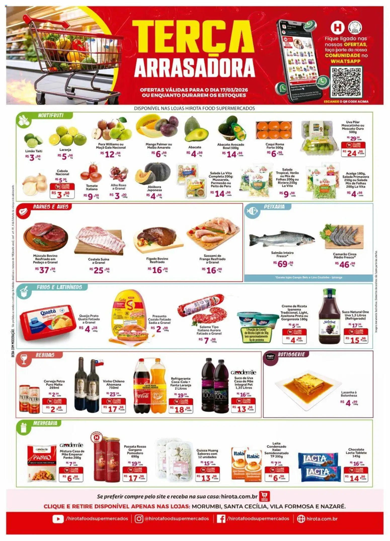 Pré-Visualização do folheto "Hirota Food ofertas Terça Arrasadora" da loja Hirota Food válido a partir de 17/03/2026