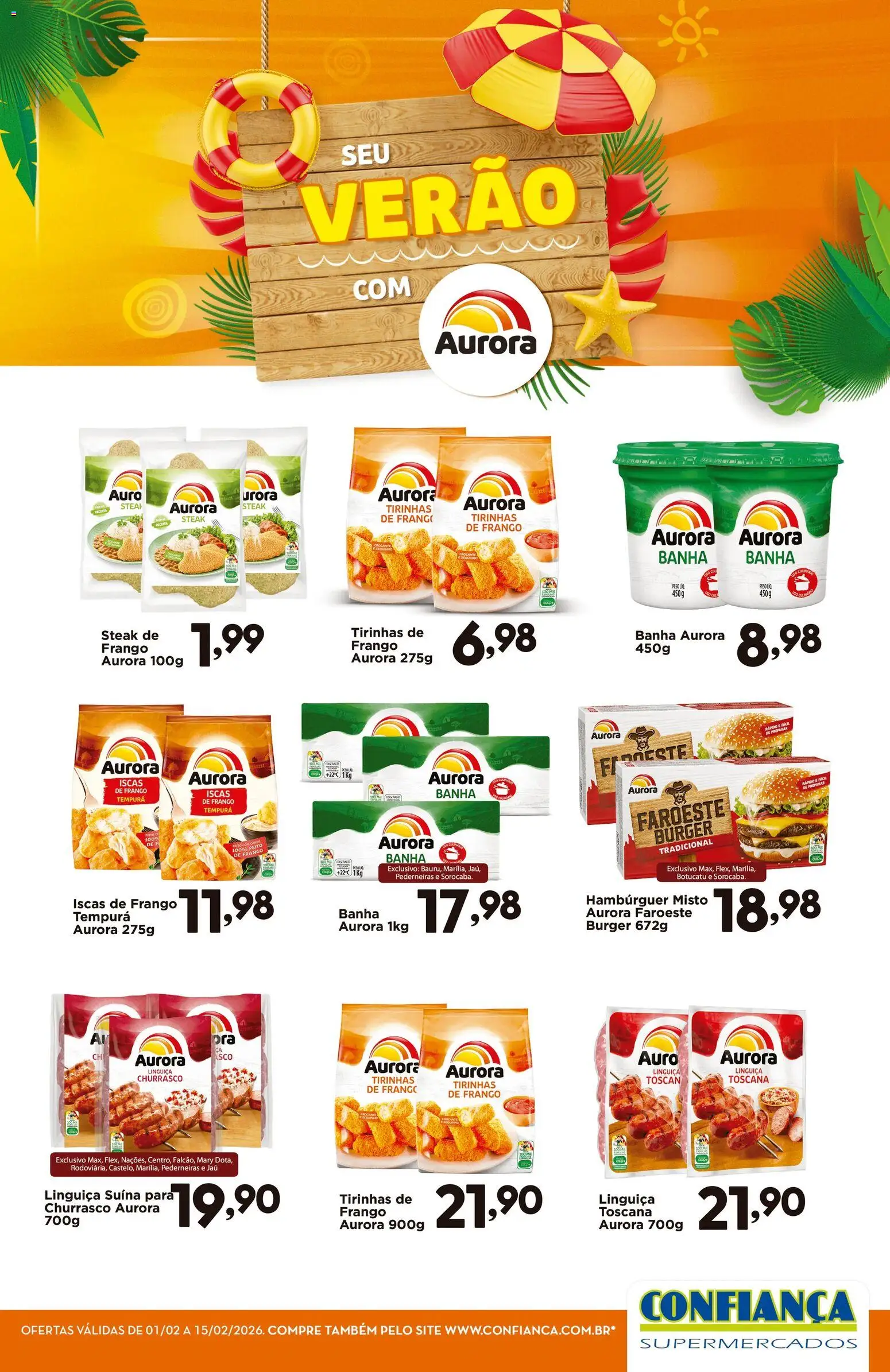 Pré-Visualização do folheto "Ofertas Aurora" da loja Confiança válido a partir de 01/02/2026