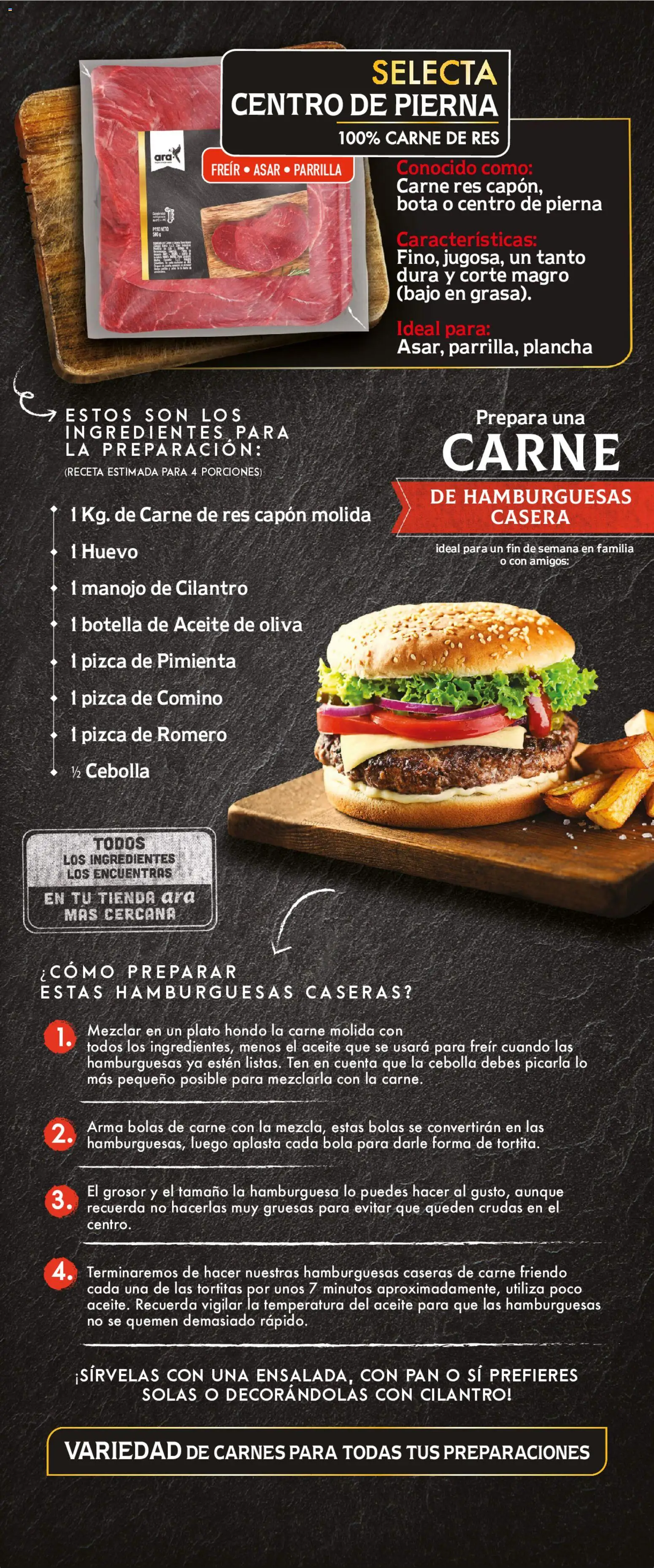  Vista previa del prospecto Cortes Carne de Res del almacen Ara válida del 16/01/2026 al 