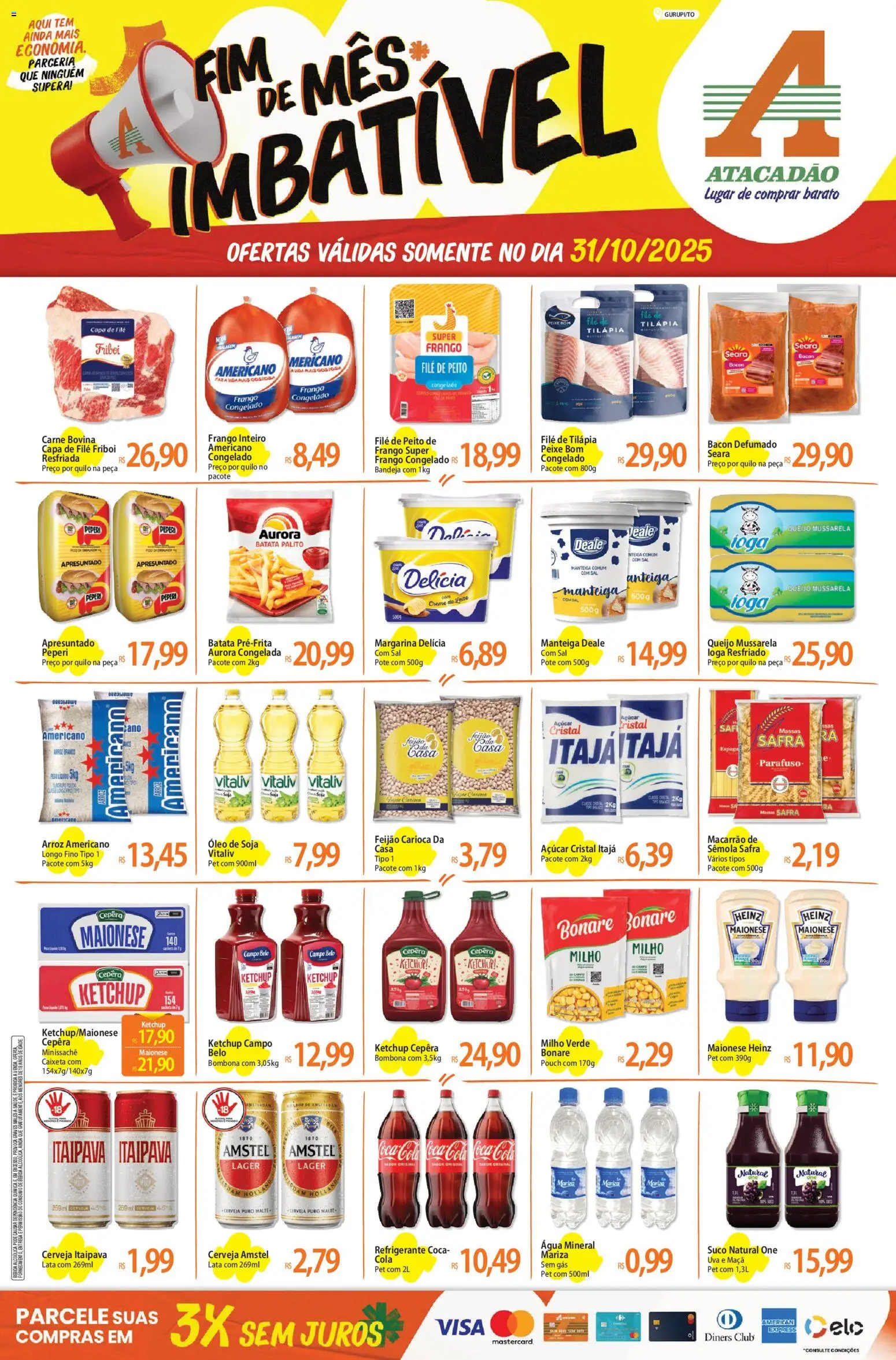 Pré-Visualização do folheto "Ofertas - TO" da loja Atacadão válido a partir de 31/10/2025