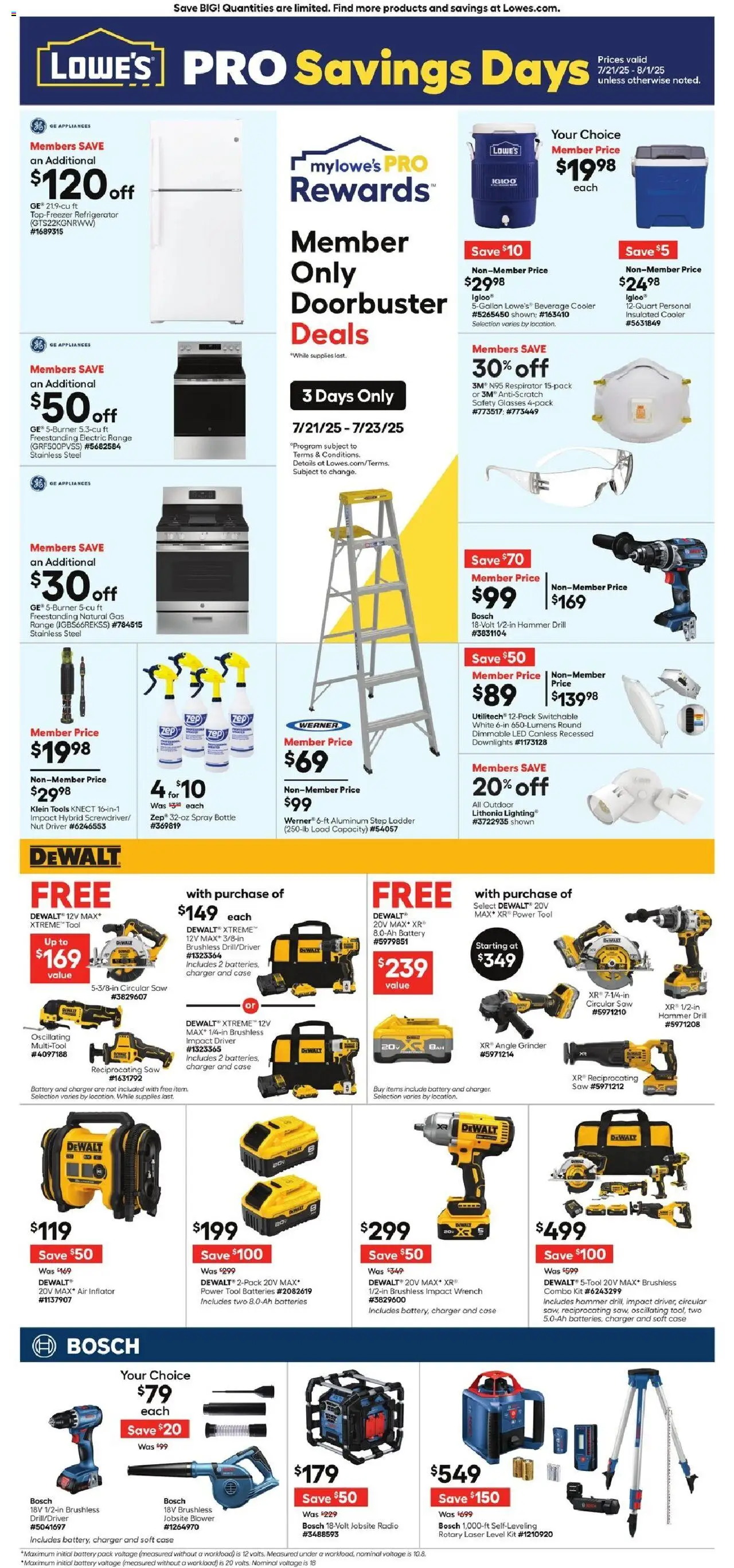 Lowe's In Store Promotion from 07/21/2025 - Flyer - Page number 1