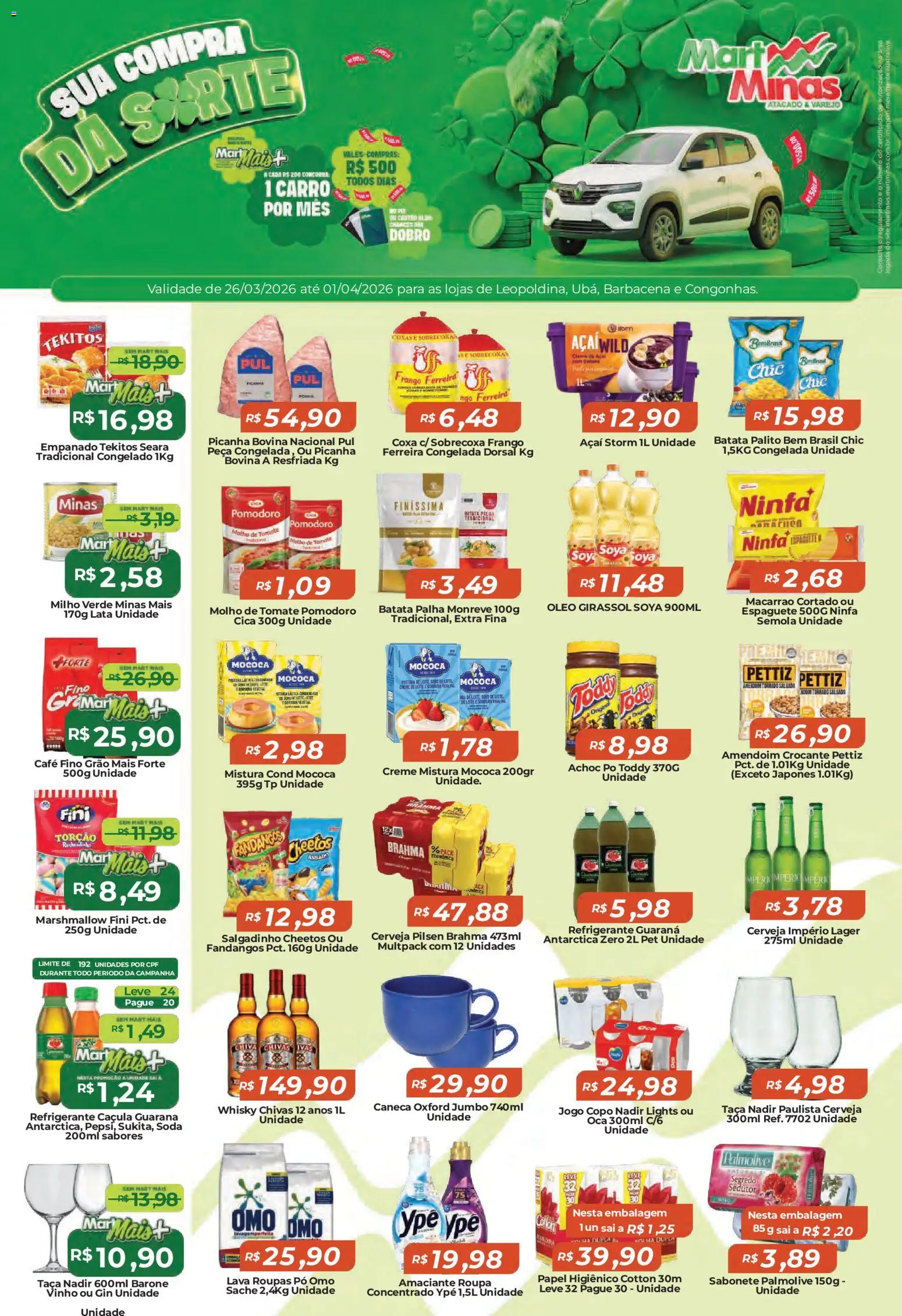 Pré-Visualização do folheto "Mart Minas ofertas" da loja Mart Minas válido a partir de 26/03/2026