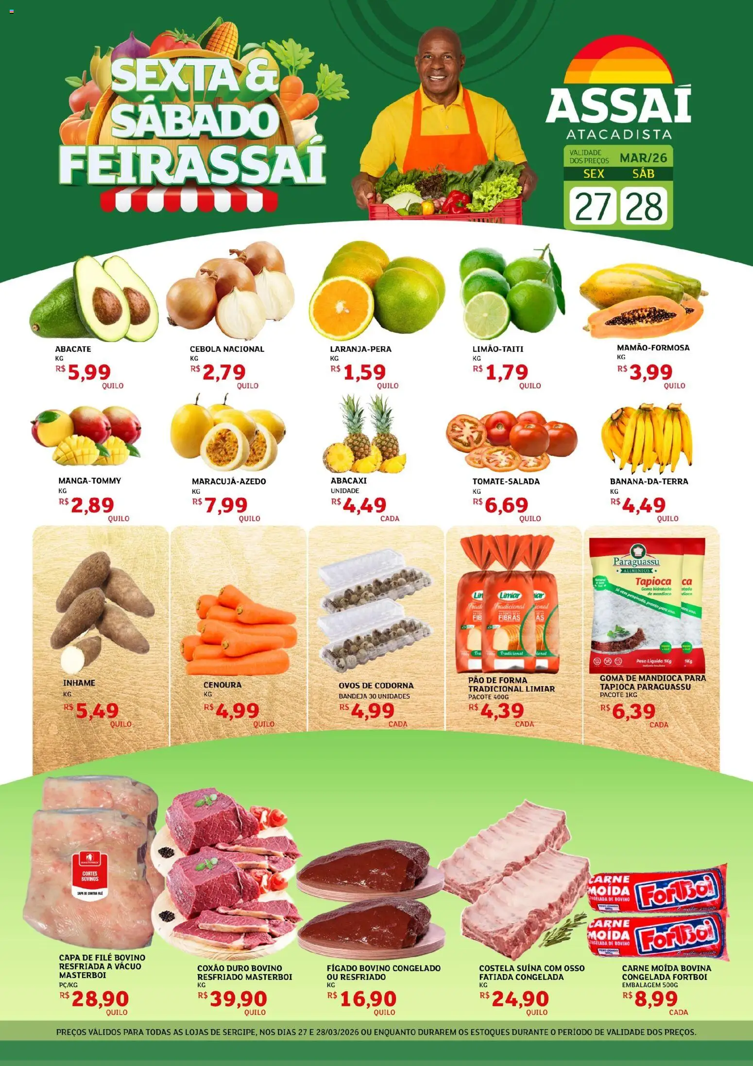 Pré-Visualização do folheto "Assaí Atacadista ofertas - SE" da loja Assaí Atacadista válido a partir de 27/03/2026