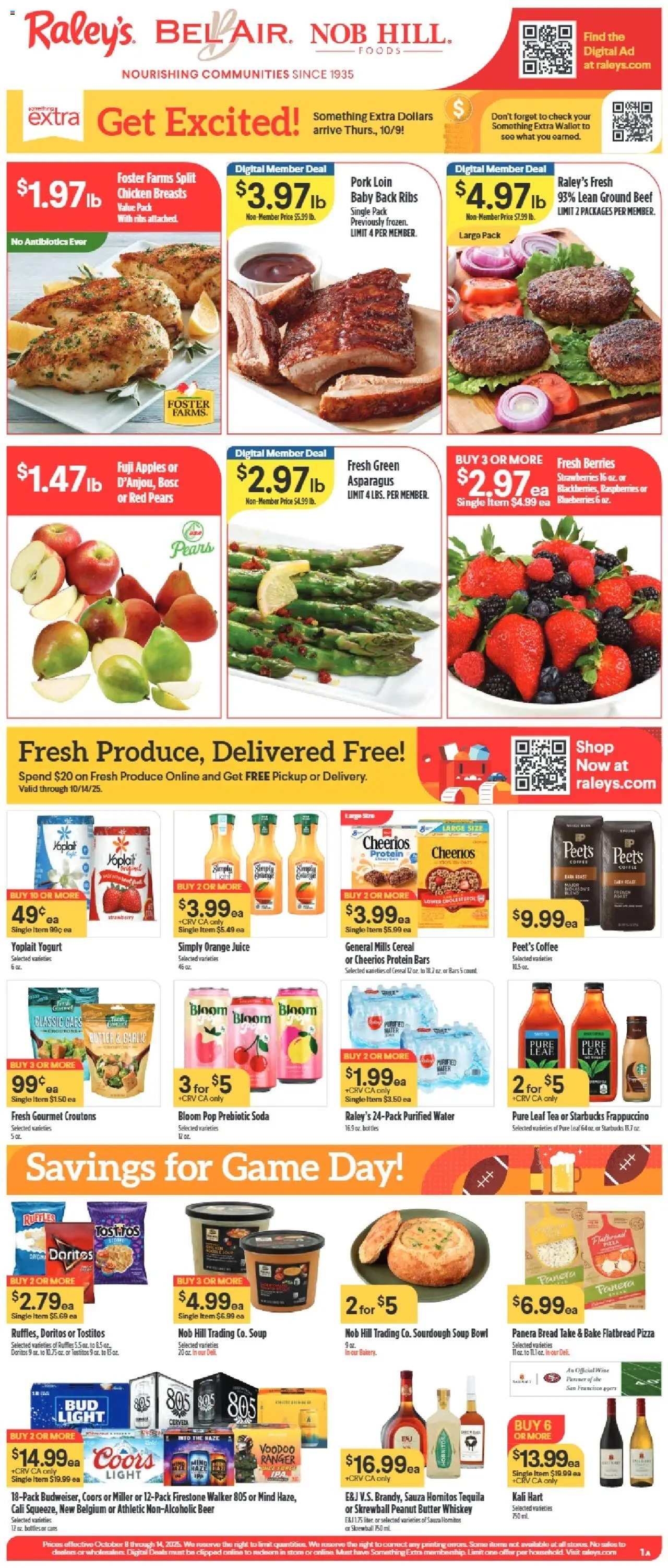 Raley's Weekly Ad from 10/08/2025 - Flyer - Page number 1