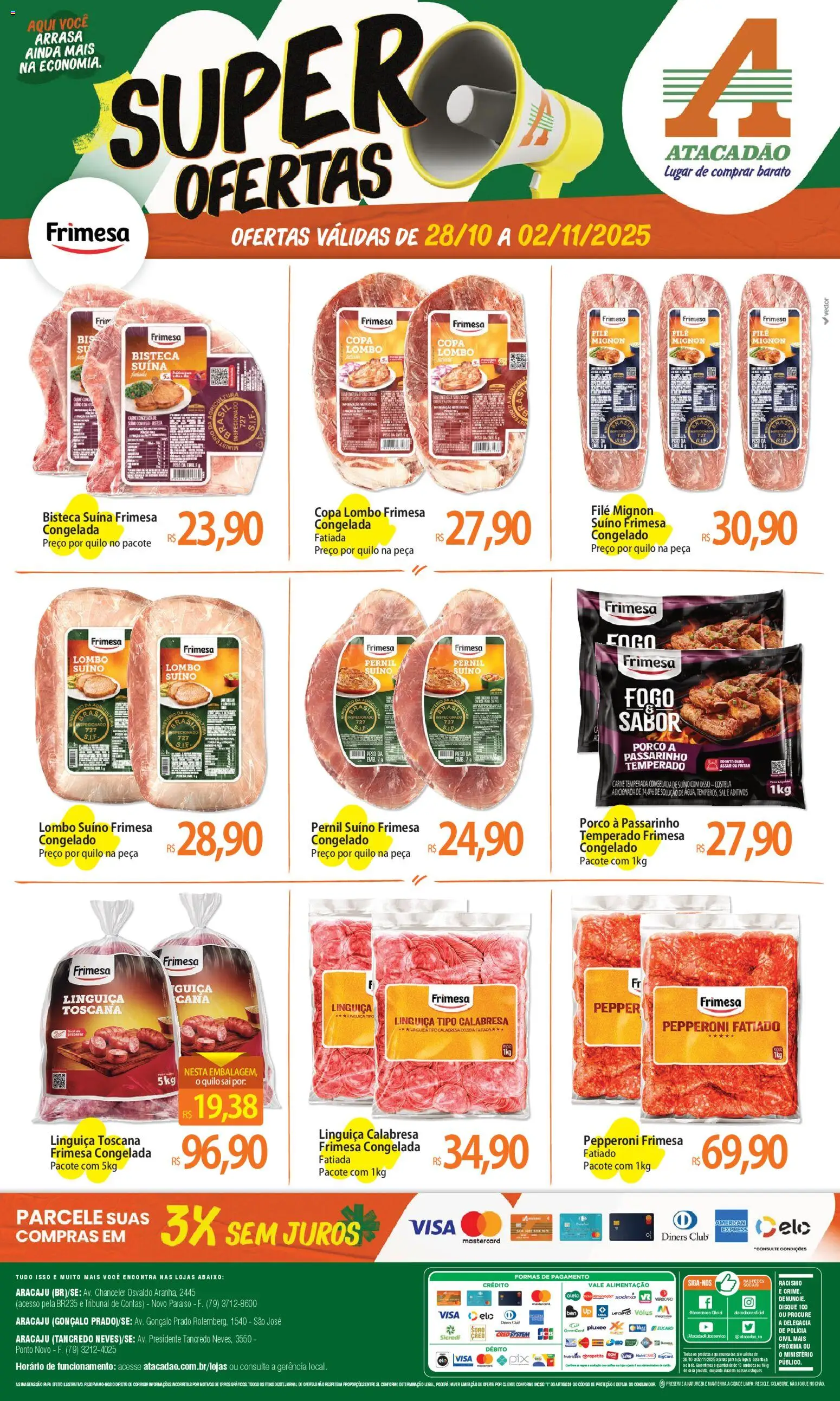 Pré-Visualização do folheto "Ofertas - SE" da loja Atacadão válido a partir de 28/10/2025