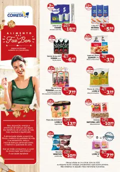 Pré-Visualização do folheto "Ofertas Alimento Que Faz Bem" da loja Cometa Supermercados válido a partir de 14/07/2025