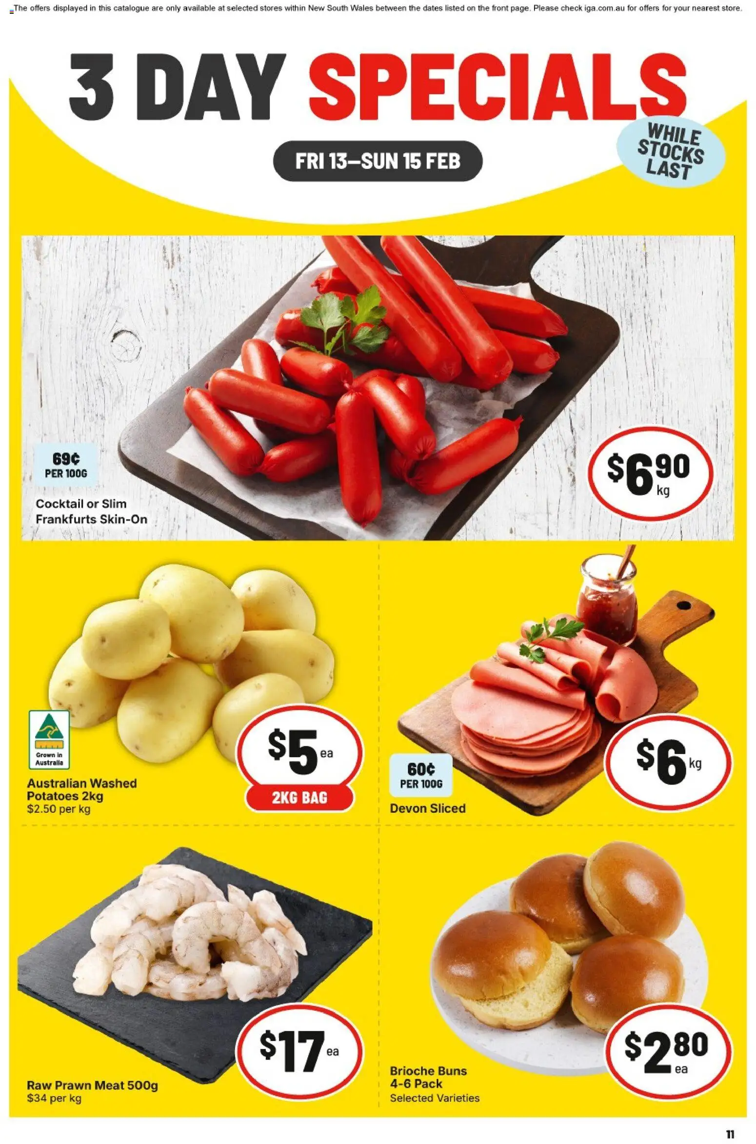 Preview of catalogue 3 Day Specials NSW from shop IGA valid 13/02/2026