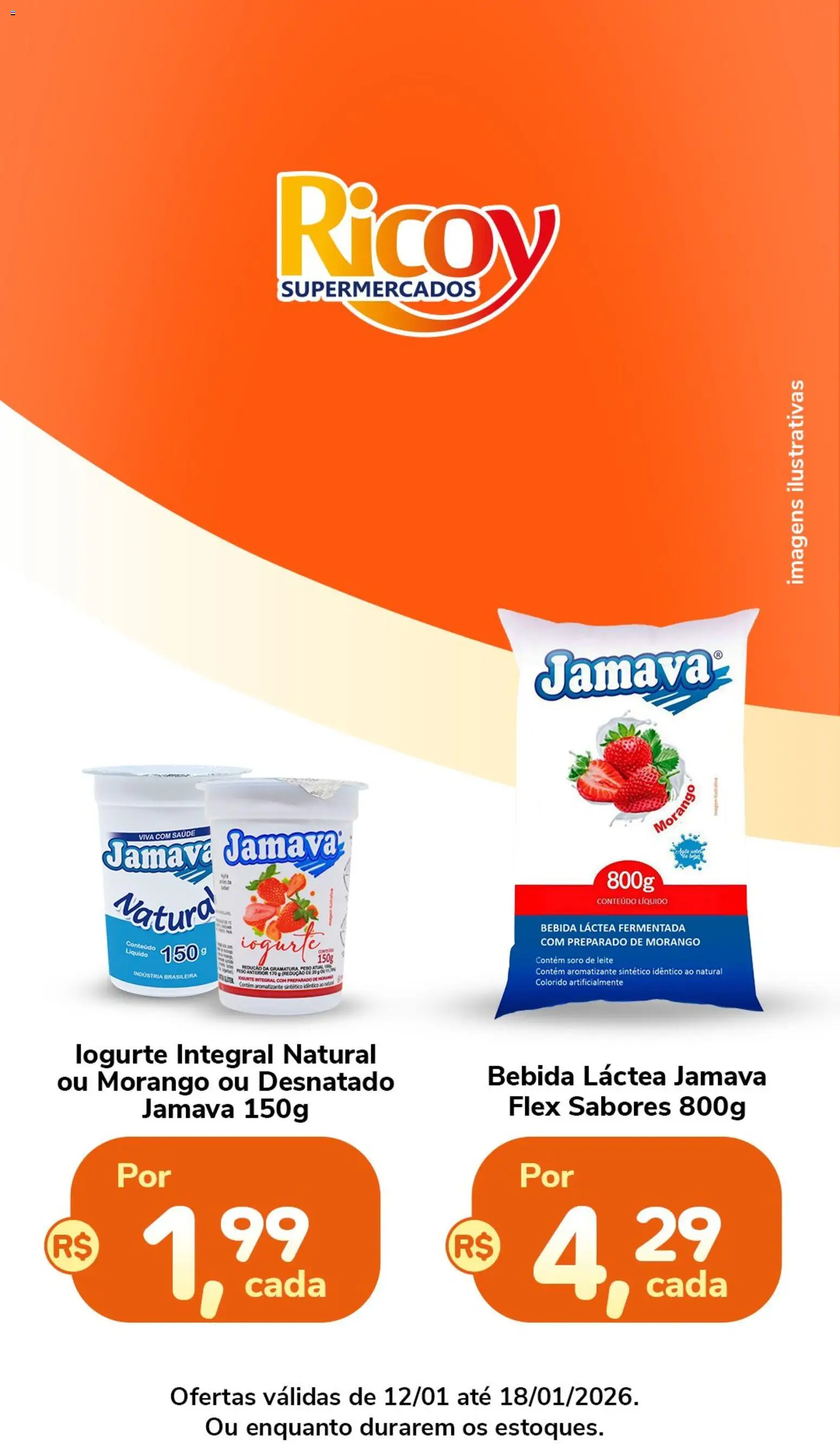 Pré-Visualização do folheto "Ofertas da semana" da loja Ricoy válido a partir de 12/01/2026 - Iogurte, Bebida, Leite