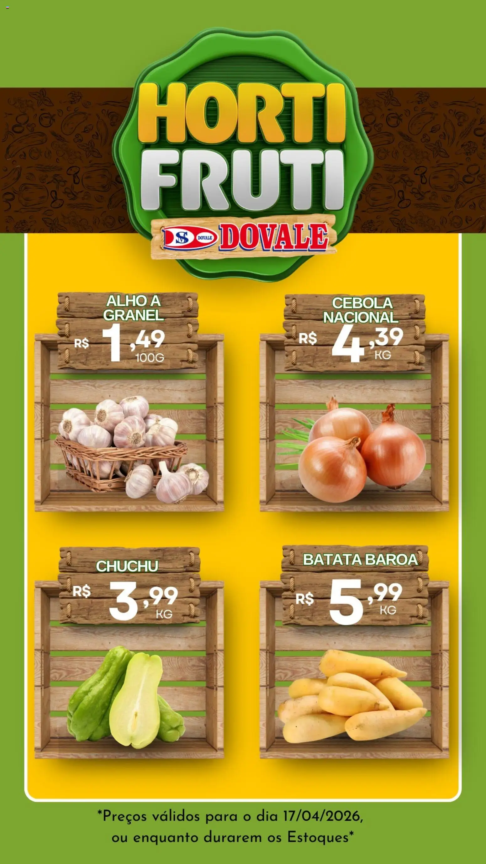 Pré-Visualização do folheto "Dovale ofertas Hortifruti" da loja Dovale válido a partir de 17/04/2026