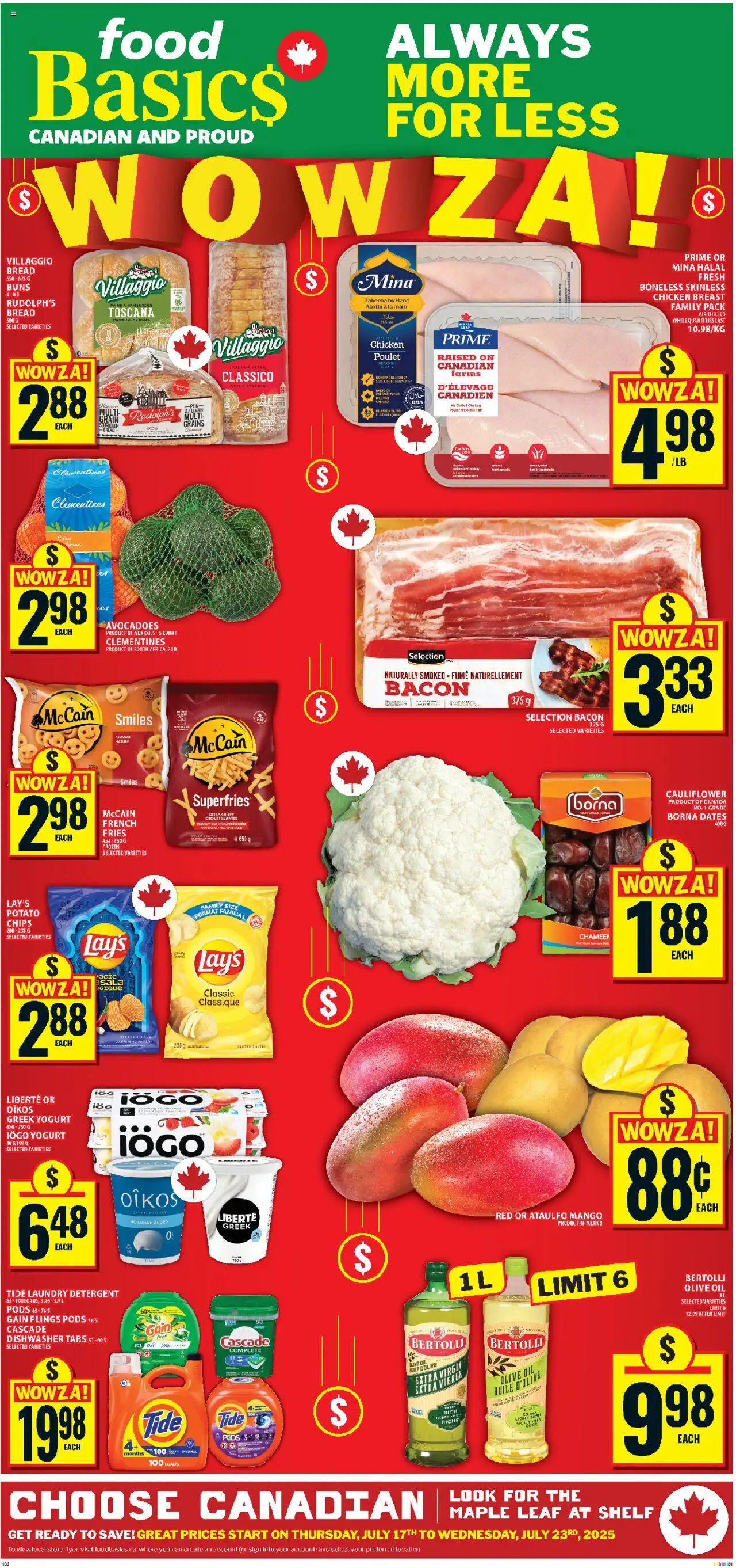 Food Basics flyer valid from Jul 17, 2025 - page number 1