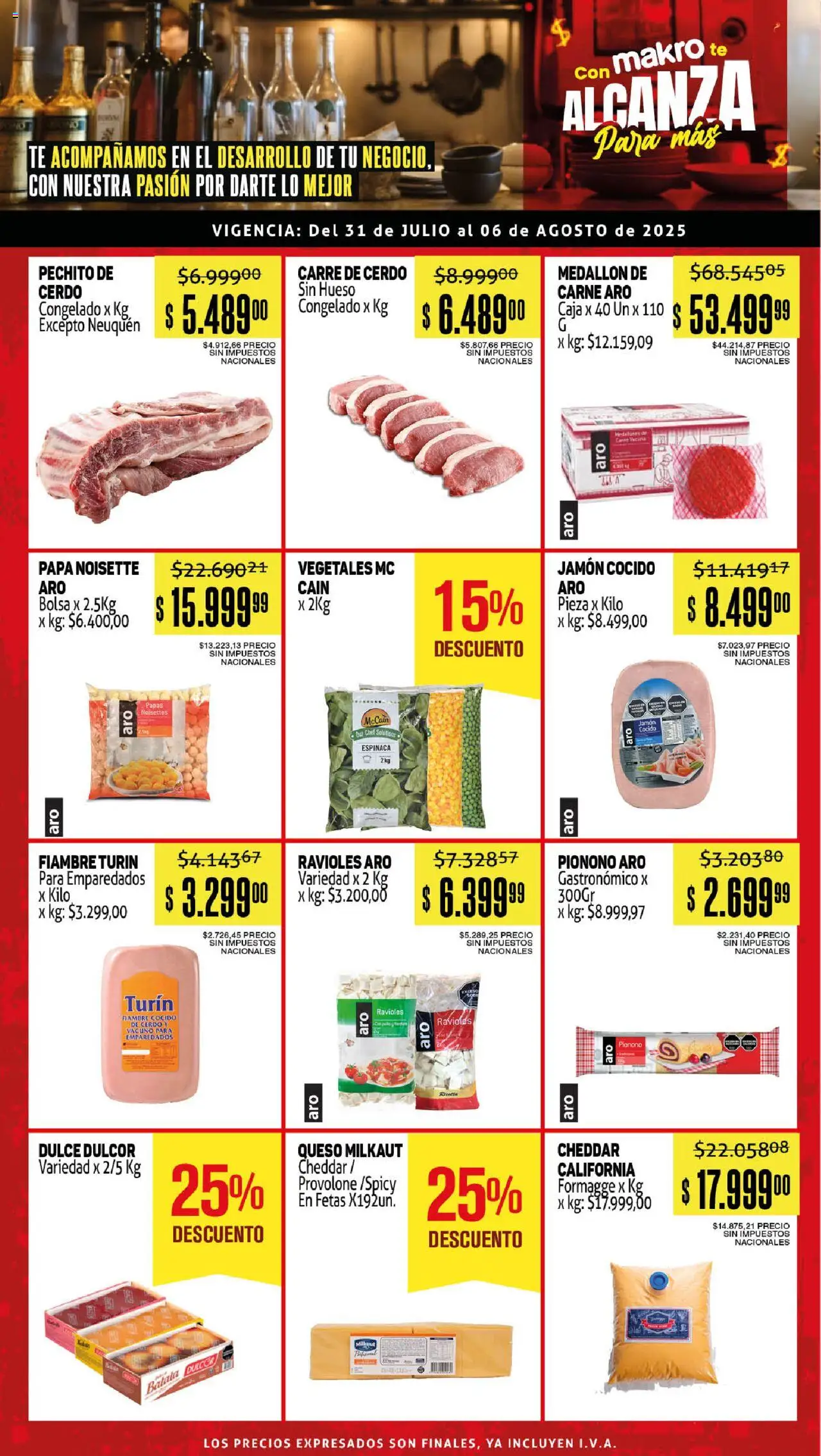 Makro Ofertas Gastronómicas del 31/07/2025 >> Catálogo