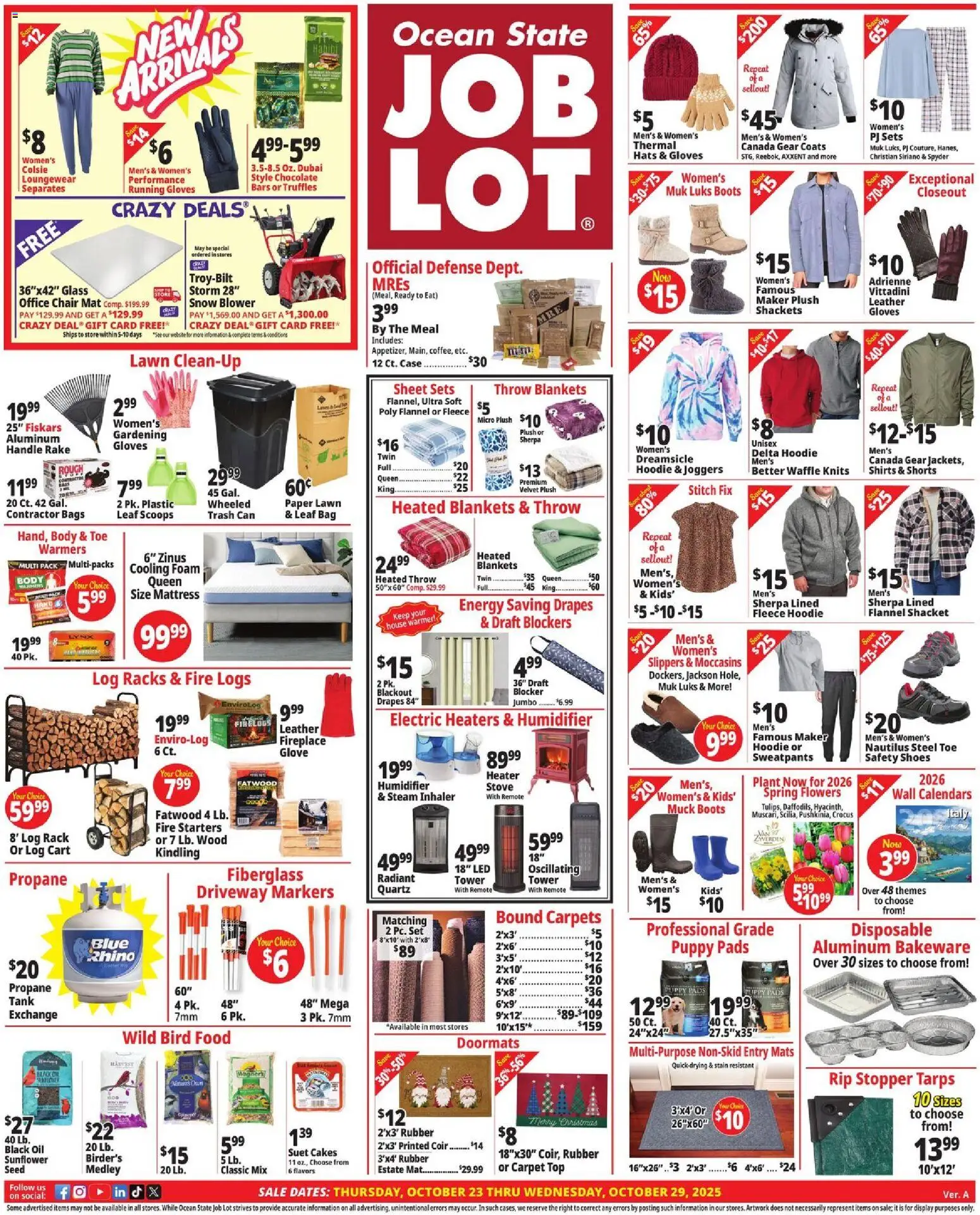 Ocean State Job Lot Weekly Ad - MA from 10/23/2025 - Flyer - Page number 1