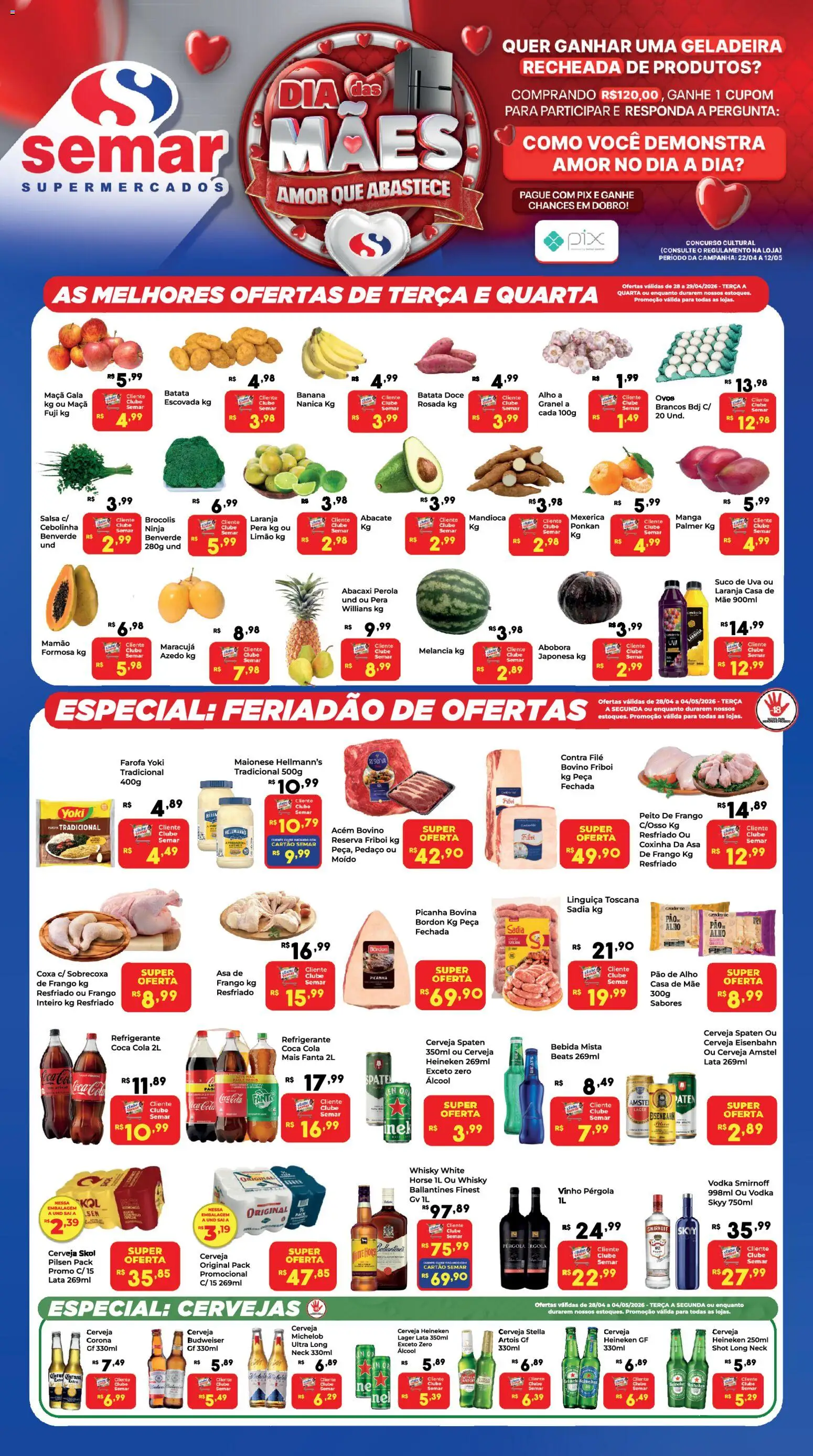 Pré-Visualização do folheto "Semar Supermercado - Ofertas da semana" da loja Semar Supermercado válido a partir de 28/04/2026